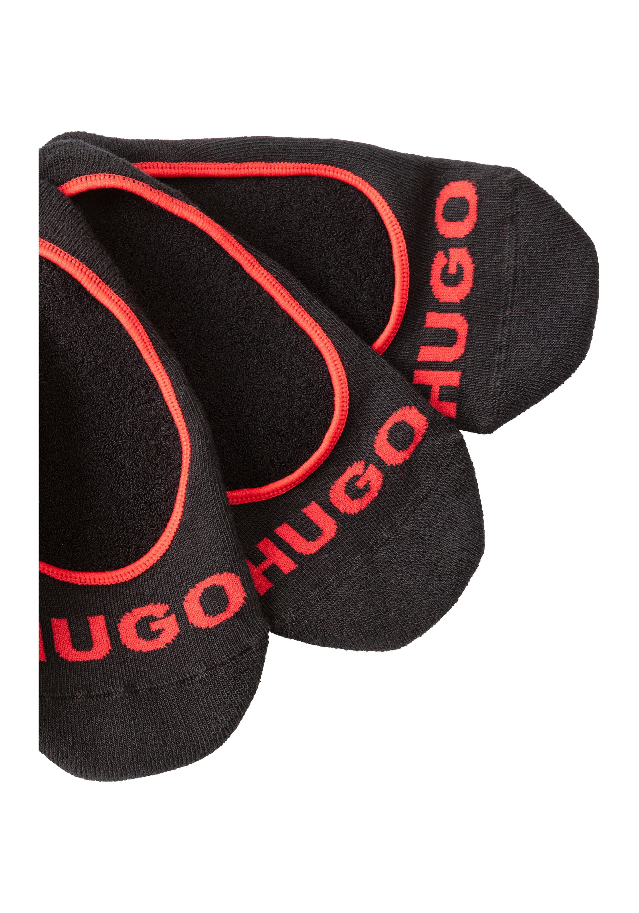 HUGO Underwear Füßlinge »3P SL PLUSH LOGO CC«, (Packung, 3 Paar, 3er), mit kontrastfarbenem HUGO-Schriftzug