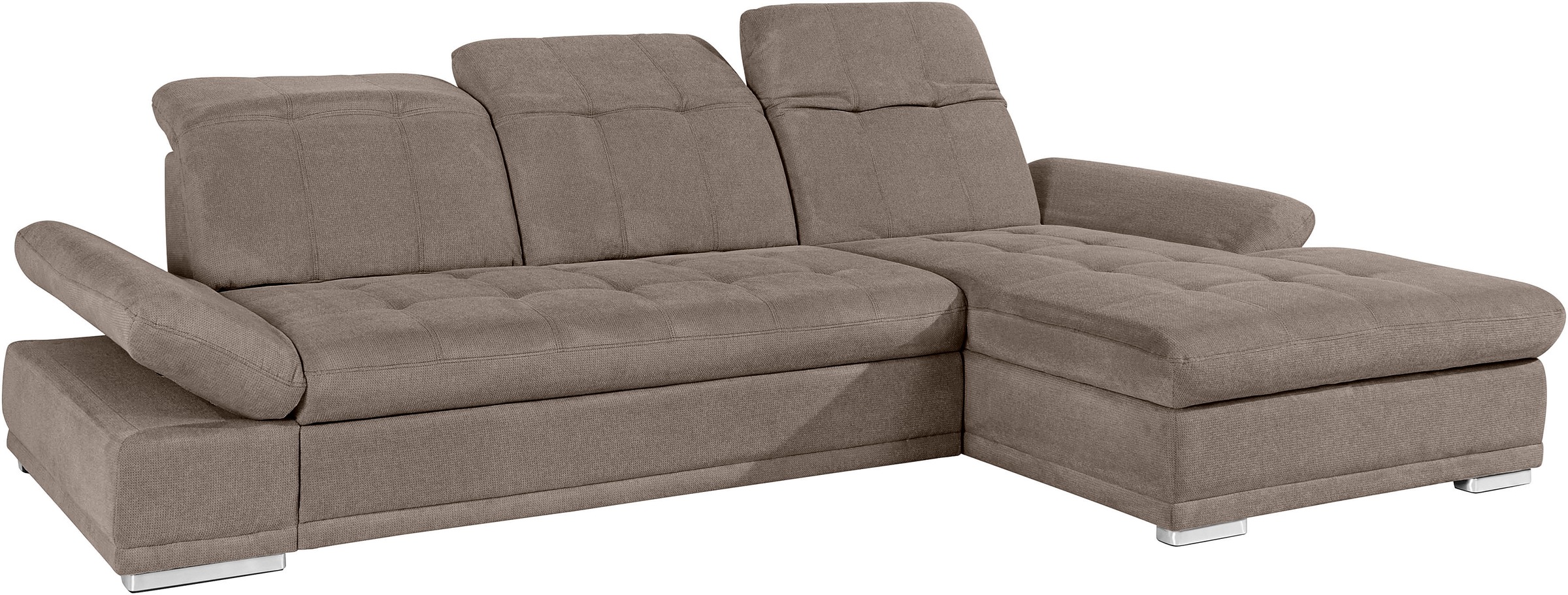 COTTA Ecksofa »Holiday L-Form mit Sitztiefen-, Armteil- und Kopfteilverstellung«, wahlweise mit Bettfunktion & Bettkasten