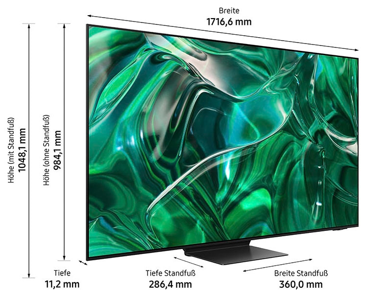 Samsung OLED-Fernseher, 195 cm/77 Zoll, XXL 3 | Jahre Hub UNIVERSAL One Quantum Neural Prozessor 4K,Infinity Garantie Design,Gaming Smart-TV, ➥