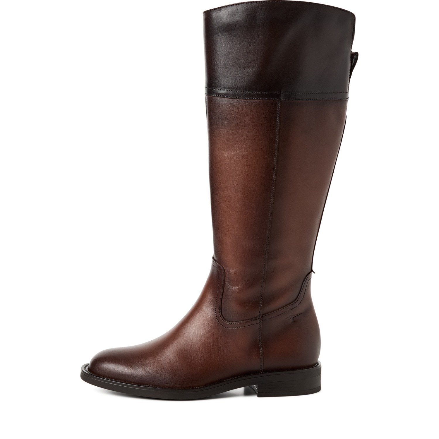 Tamaris Stiefel  Blockabsatz, Langschaftstiefel mit T-Logoprägung an der Ferse