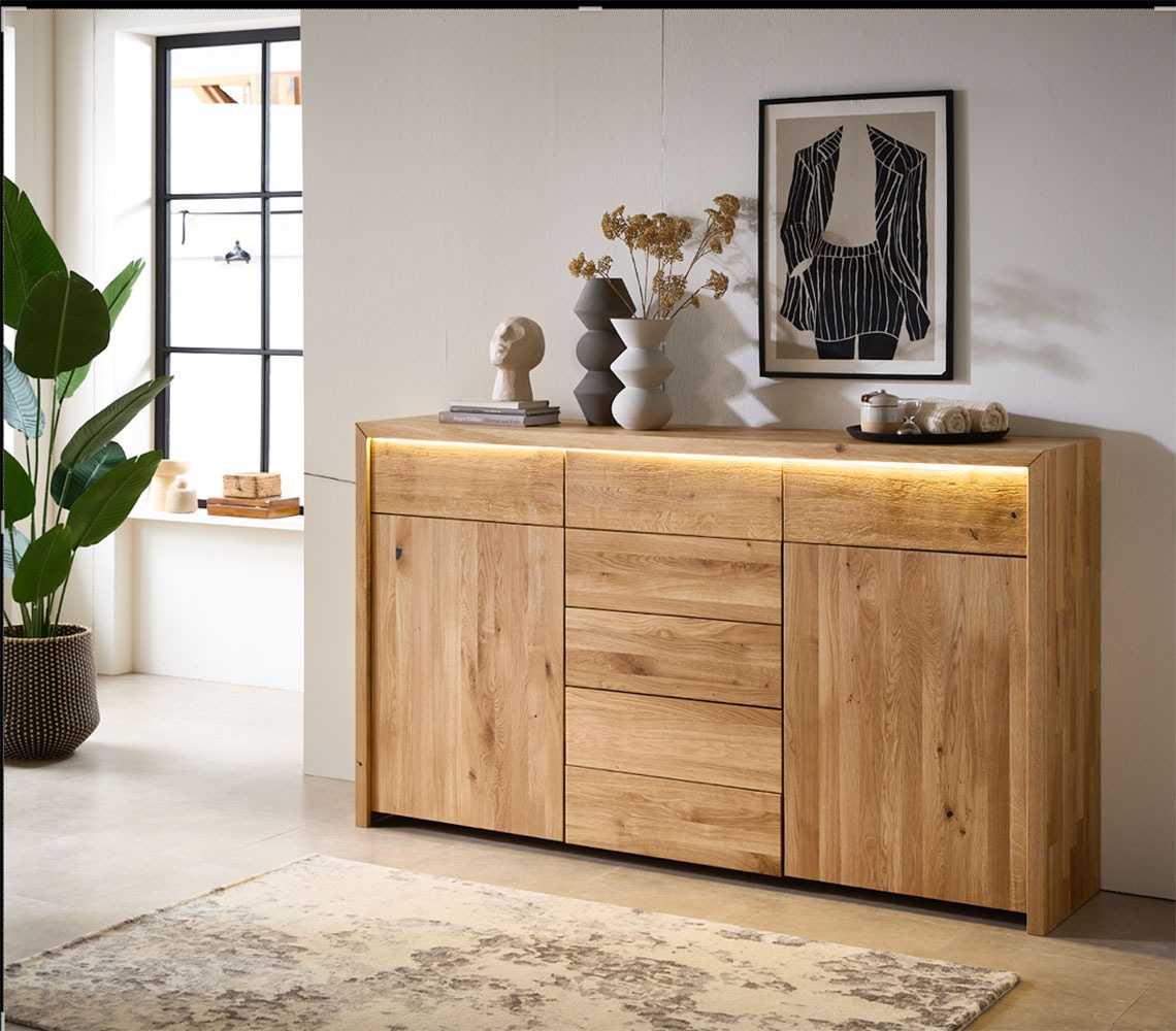 Home affaire Kombikommode »Ambroise« Breite 188cm, inkl. LED-Beleuchtung