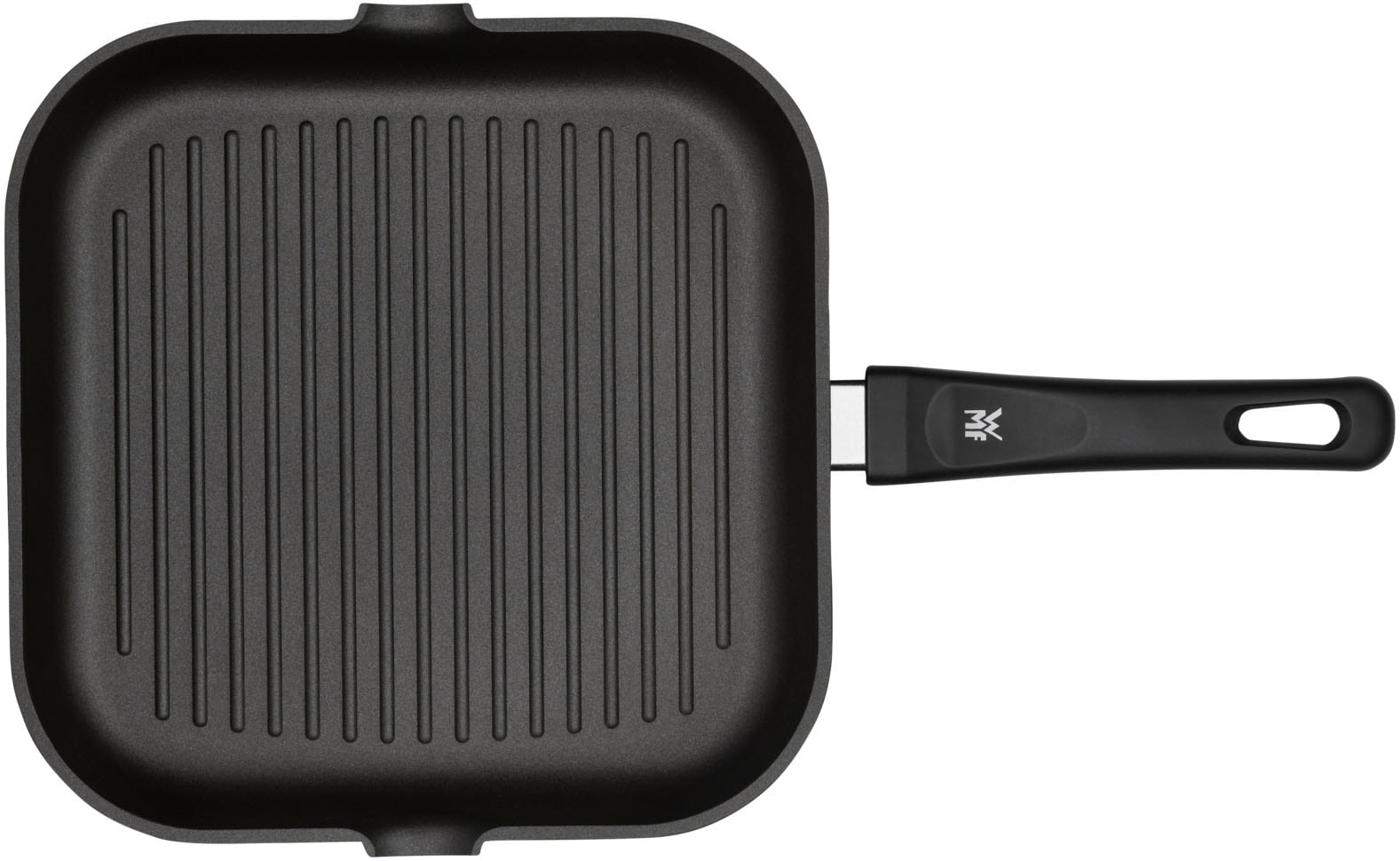 WMF Grillpfanne »Party 27 x 27 cm mit Ausguss, Grillpfanne mit Antihaftversiegelung« Aluminiumguss 1 tlg. wärmereduzierenden Griff, nicht induktionsgeeignet