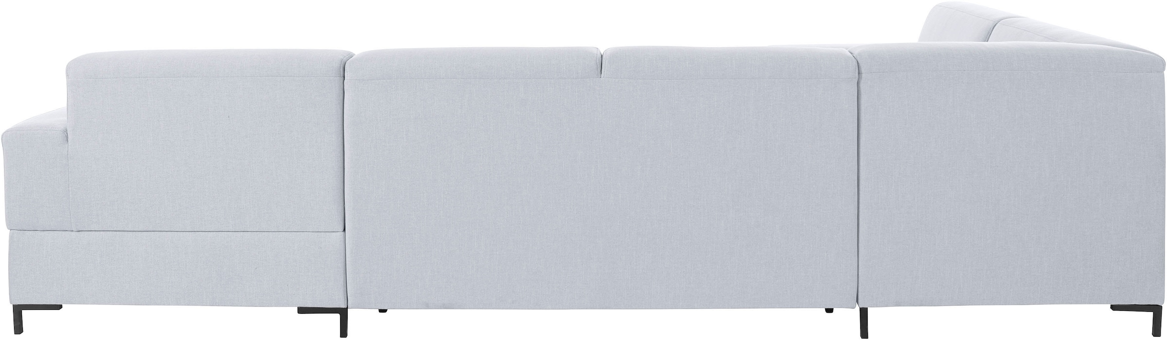 OTTO products Wohnlandschaft »Grazzo, aktuelle Steppung im Sitz, viel Platz, U-Form, Breite 332cm« hochwertige Stoffe aus recyceltem Material, Steppung im Sitzbereich