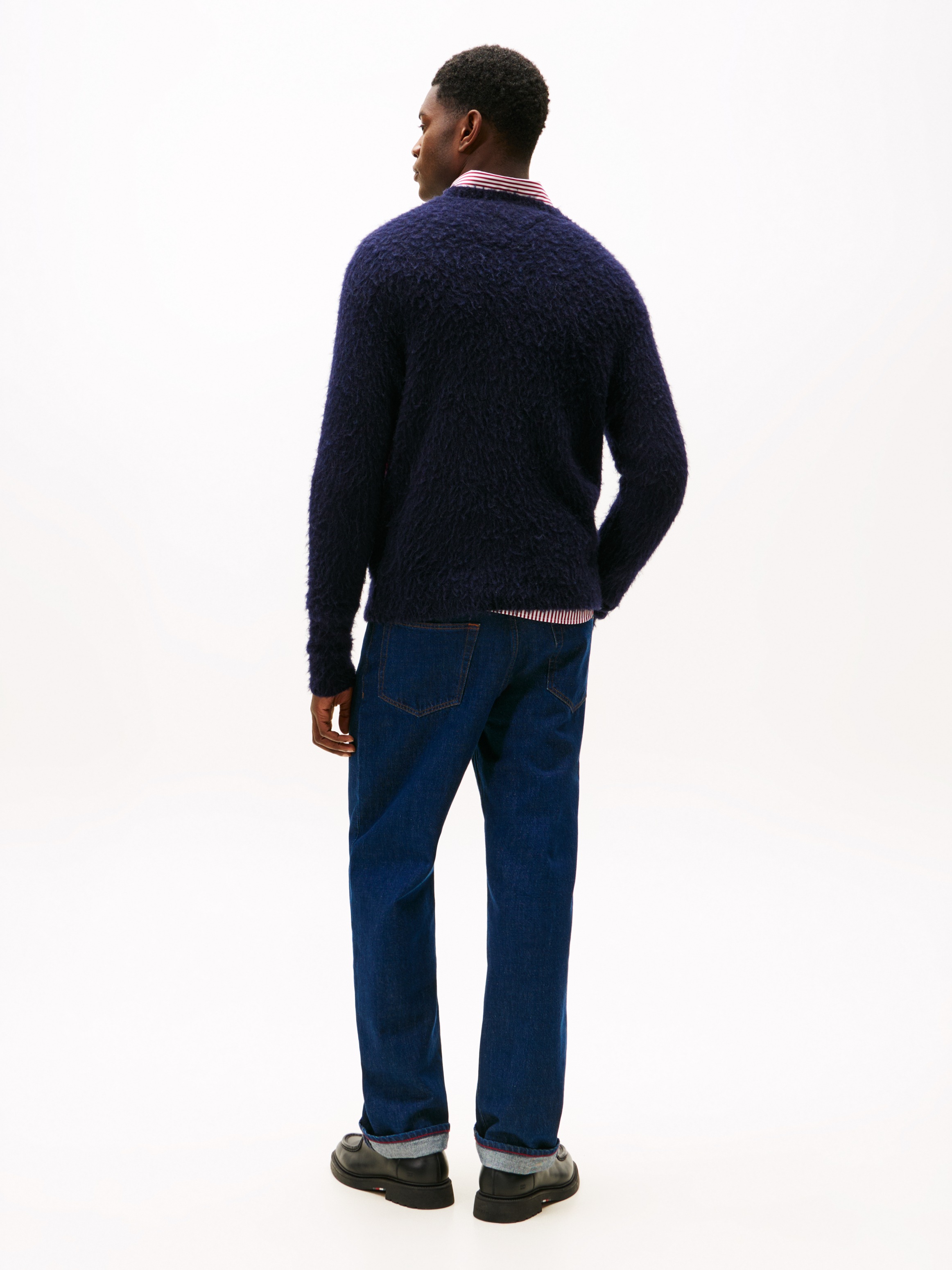 Tommy Hilfiger Strickpullover »ALPACA BLEND BIG FLAG CREW NECK« Regular fit