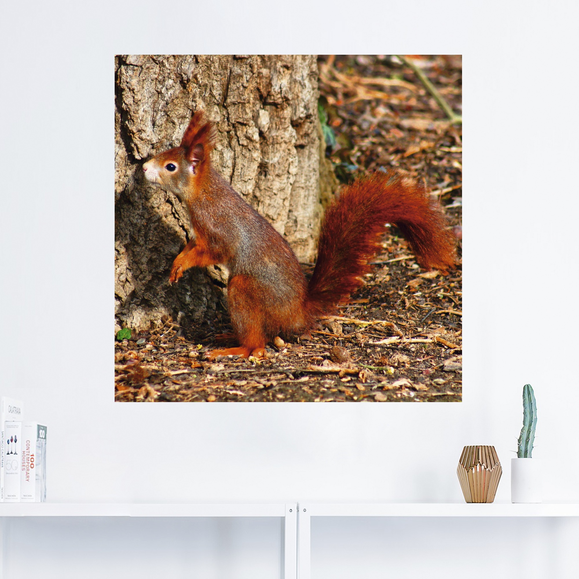 Artland Wandbild »Rotes Eichhörnchen will hoch hinaus«, Wildtiere, (1 St.), als Poster, Wandaufkleber in verschied. Größen