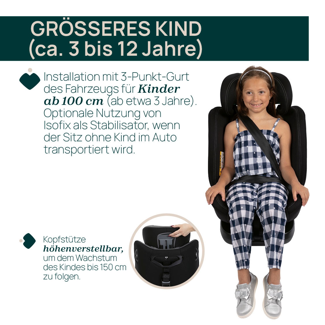 Chicco Autokindersitz »Unico Evo i-Size, Grey Black«, ISOFIX-Befestigung