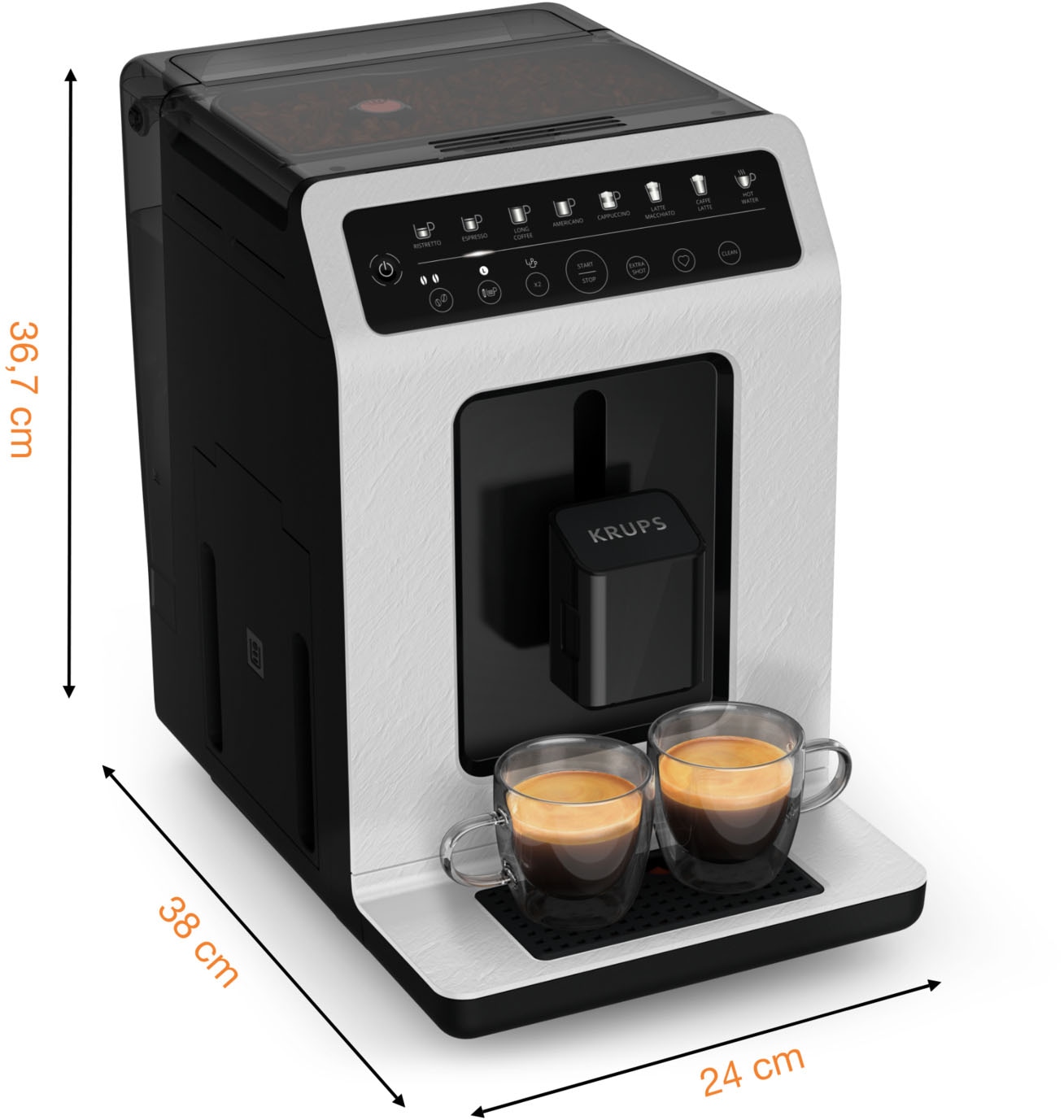 Krups Kaffeevollautomat »EA897A Evidence ECOdesign« Touch-Steuerung