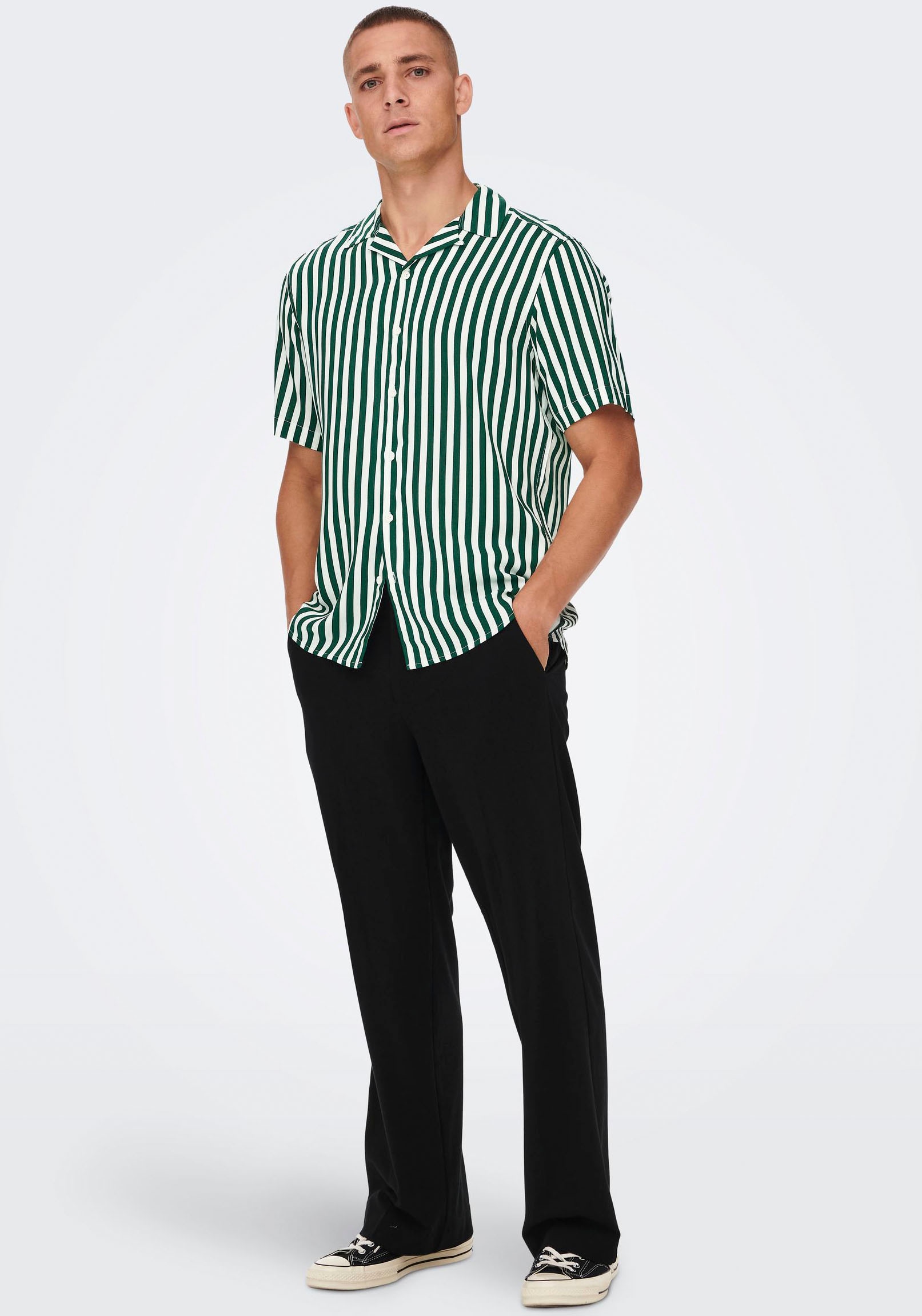 ONLY & SONS Kurzarmhemd »ONSWAYNE LIFE SS VISCOSE«
