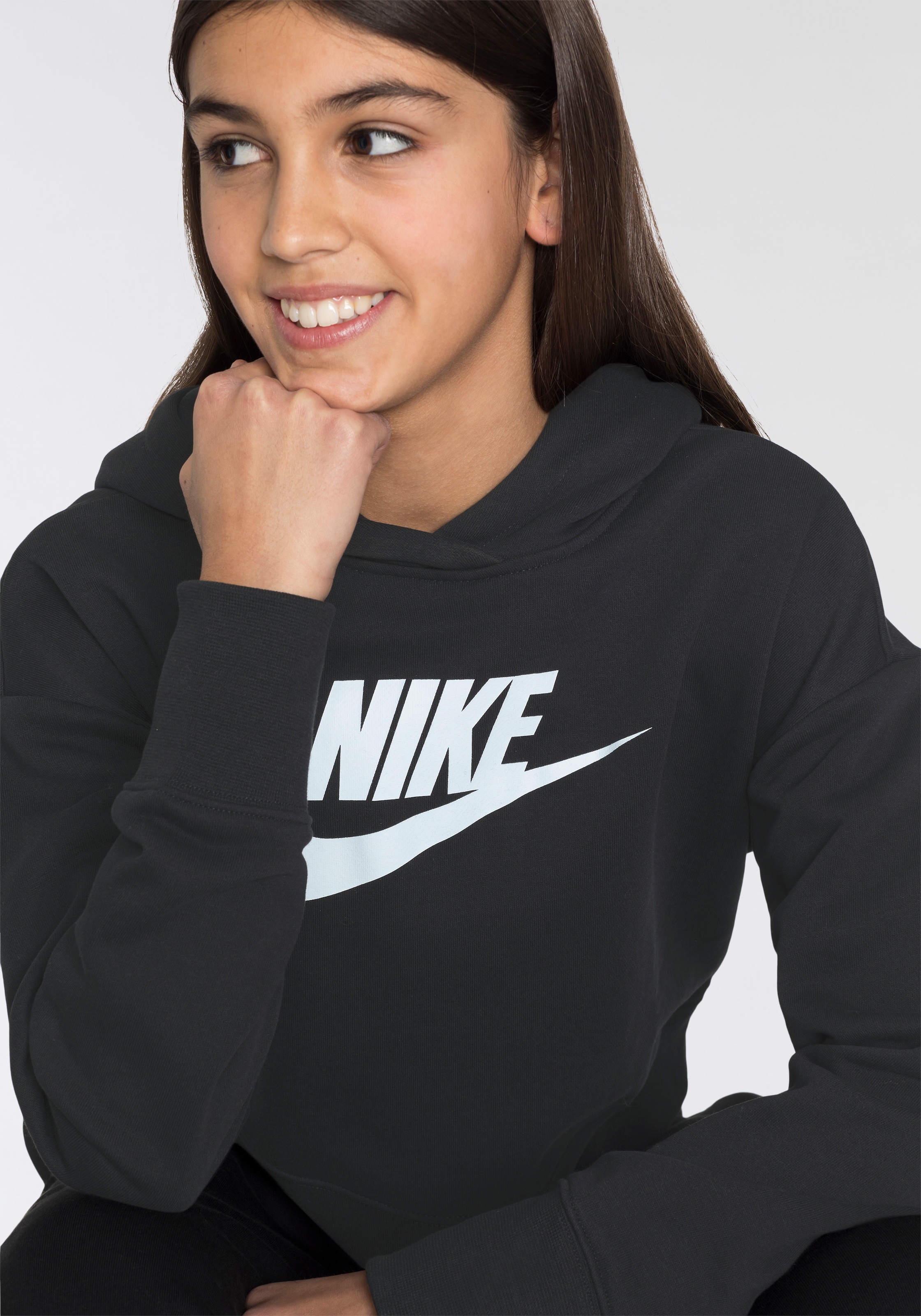 Nike Sportswear Kapuzensweatshirt »Club Big Kids' (Girls') French Terry Cropped Hoodie«