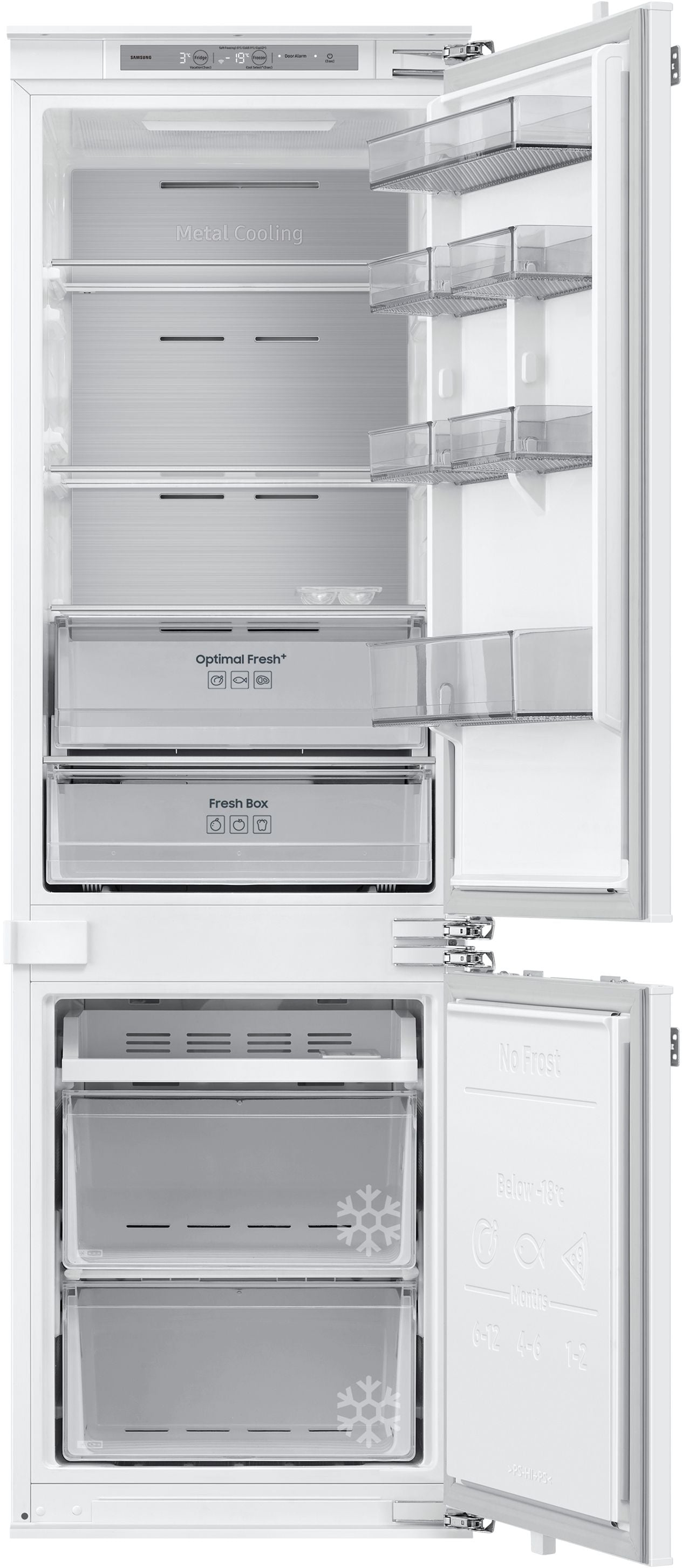 Samsung Einbaukühlgefrierkombination BRB8OF »BRB80F26BDFO«, Twin Cooling Plusᵀᴹ ‑ Verlängert Frische und Geschmack