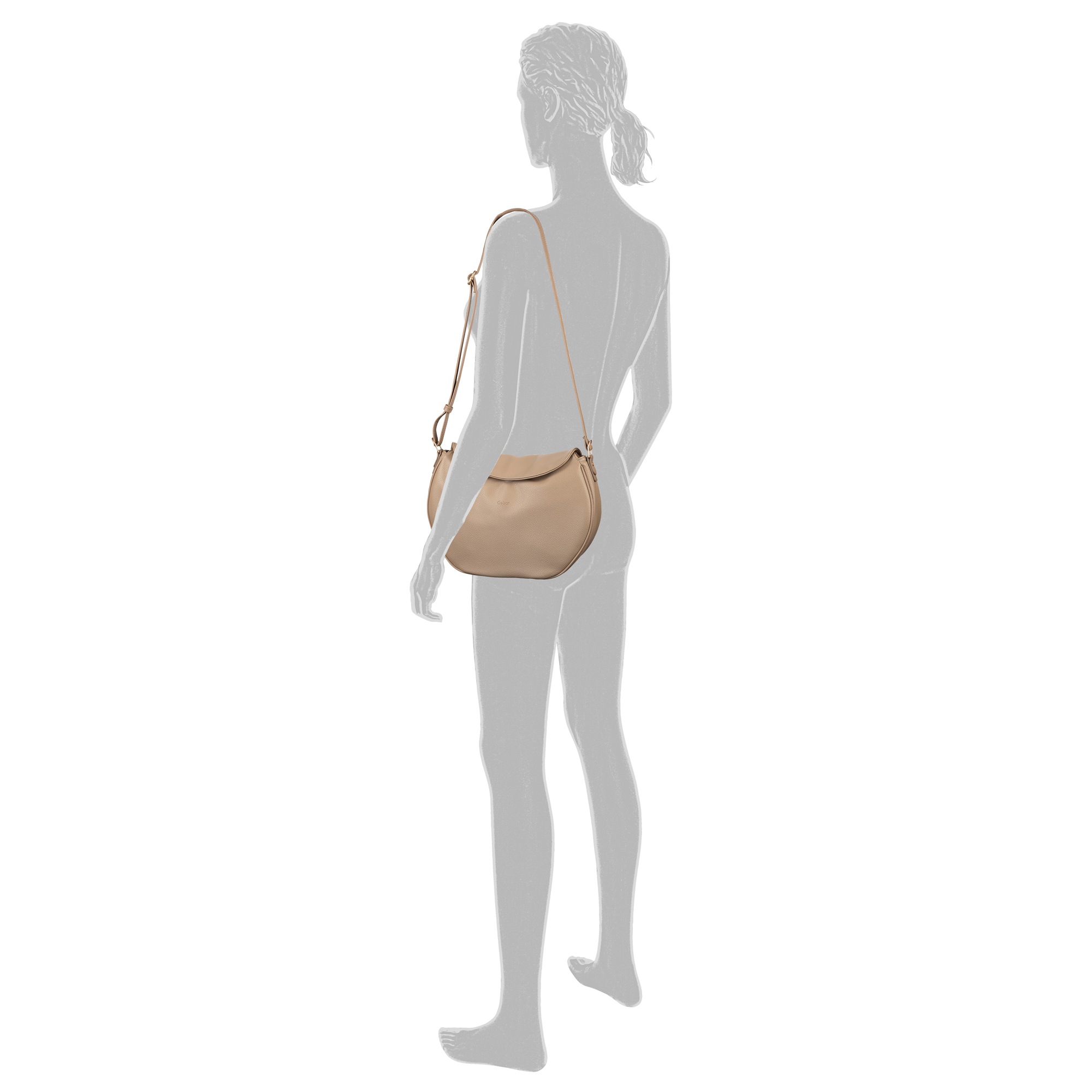 Gabor Umhängetasche »Marcella« griffiges Lederimitat in dezenten Formen mit Nieten verziertem Zipper