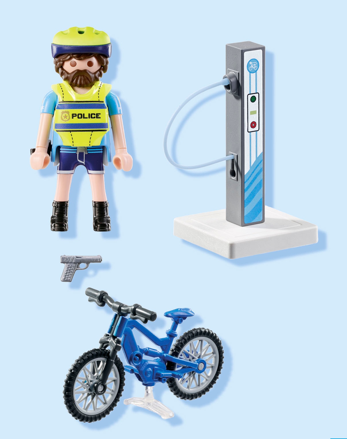 Playmobil® Konstruktions-Spielset »Polizei Fahrradstreife (71732), Playmobil Action Heroes«, (15 St.), Made in Europe