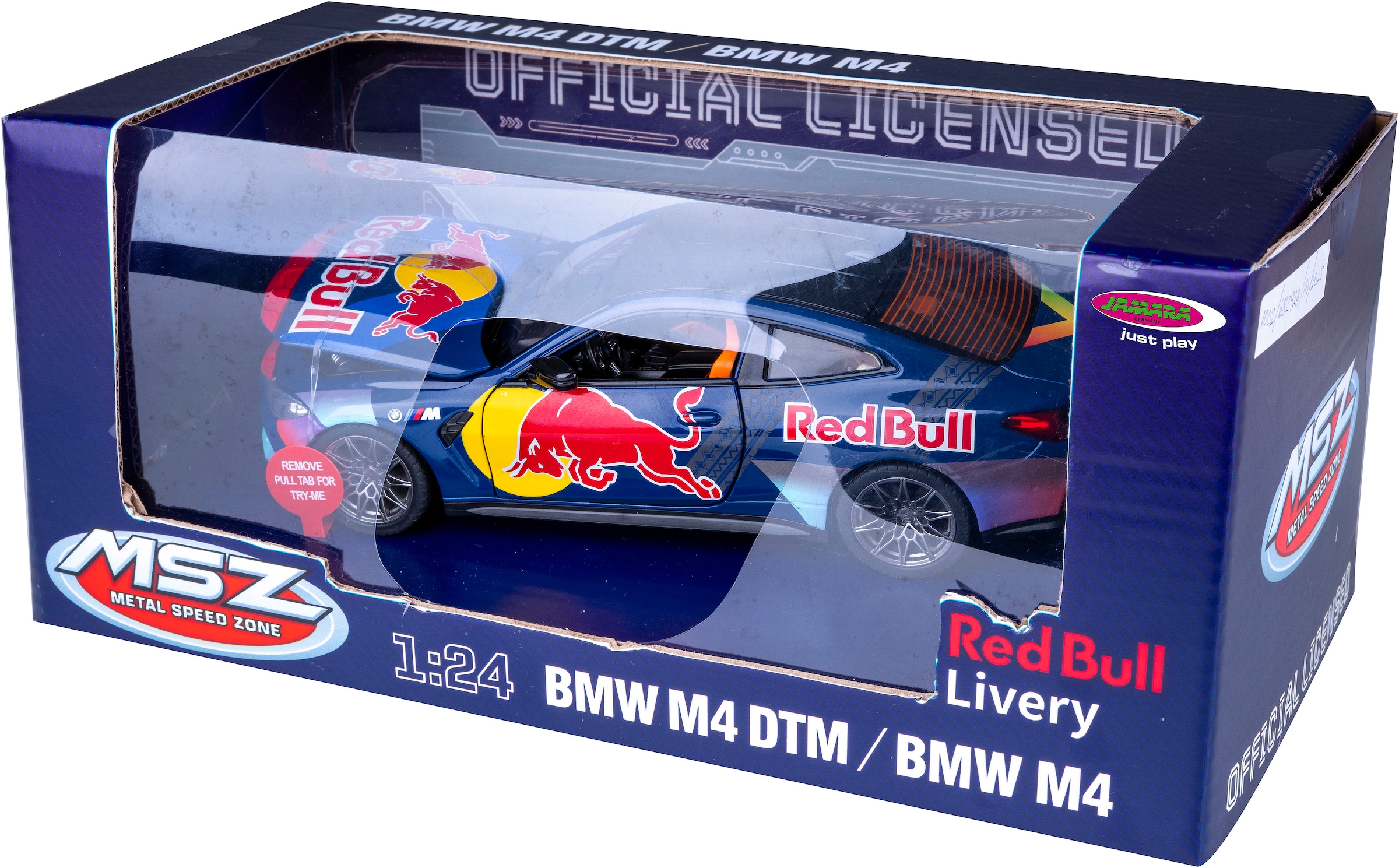 Jamara Spielzeug-Auto »Diecast BMW M4 blau inklusive Batterien« LED Licht; Maßstab 1:24