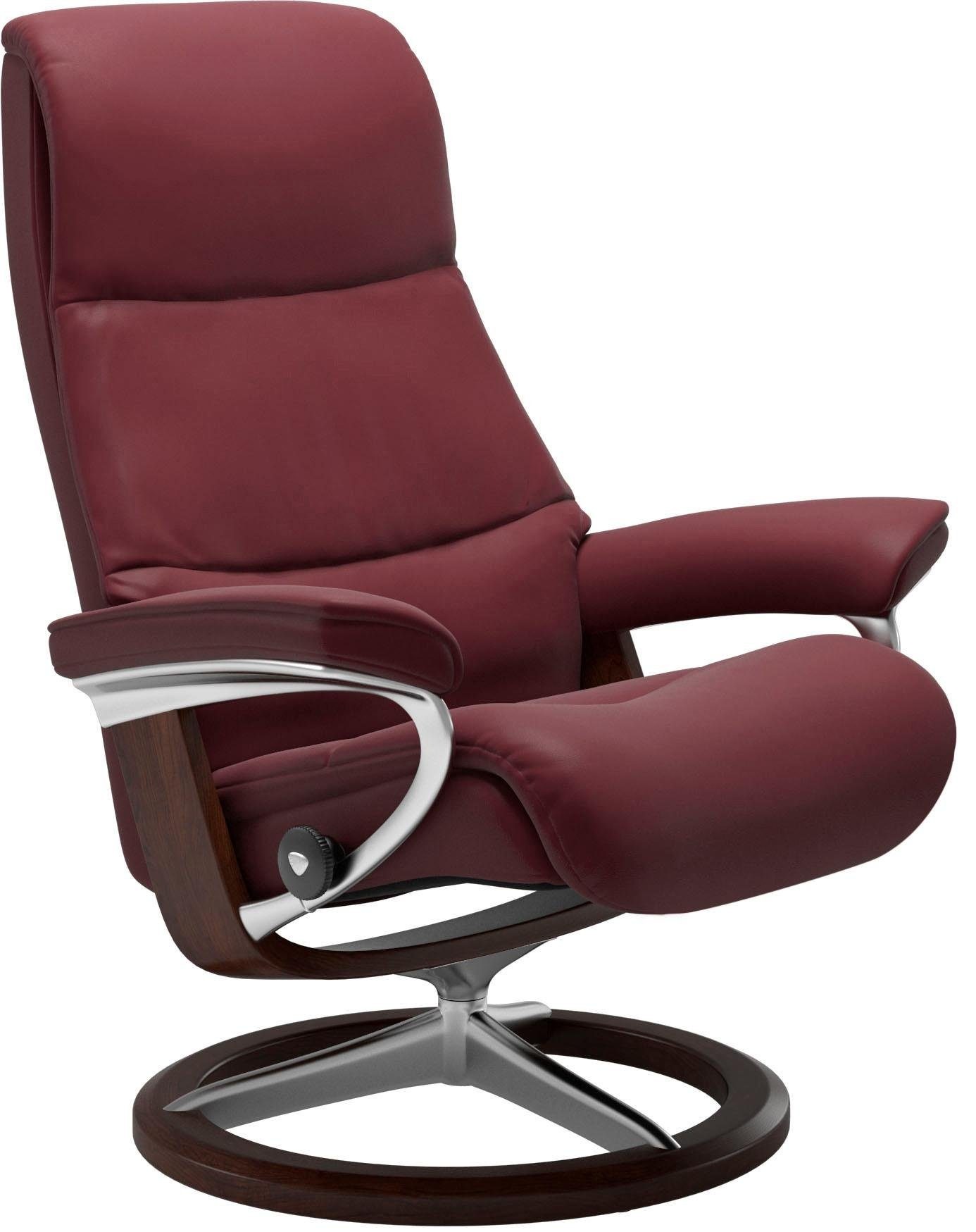 mit Relaxsessel Größe Stressless® »View«, Signature S,Gestell Rechnung bestellen (Set, auf mit Braun Hocker), Base, Relaxsessel