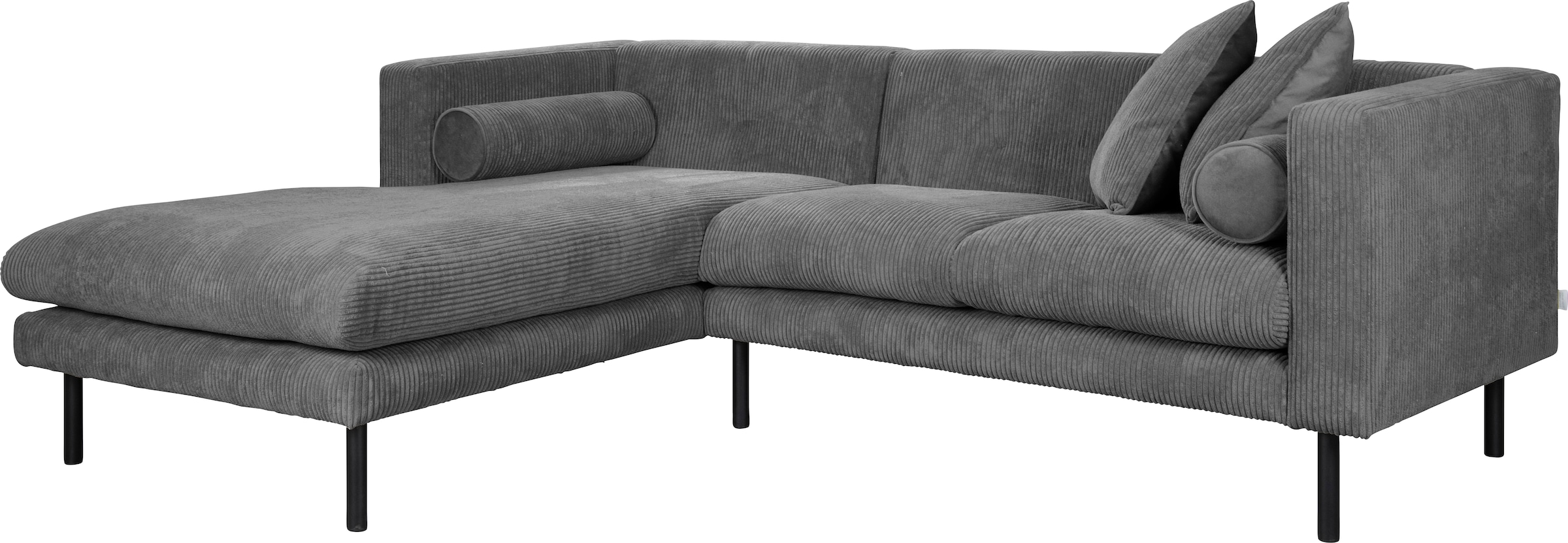 Home affaire Ecksofa »Lillibeth L-Form Designsofa, Maße B/T/H: 240/173/83 cm«, Zierkissen als Wendekissen, in Samtoptik oder Cord