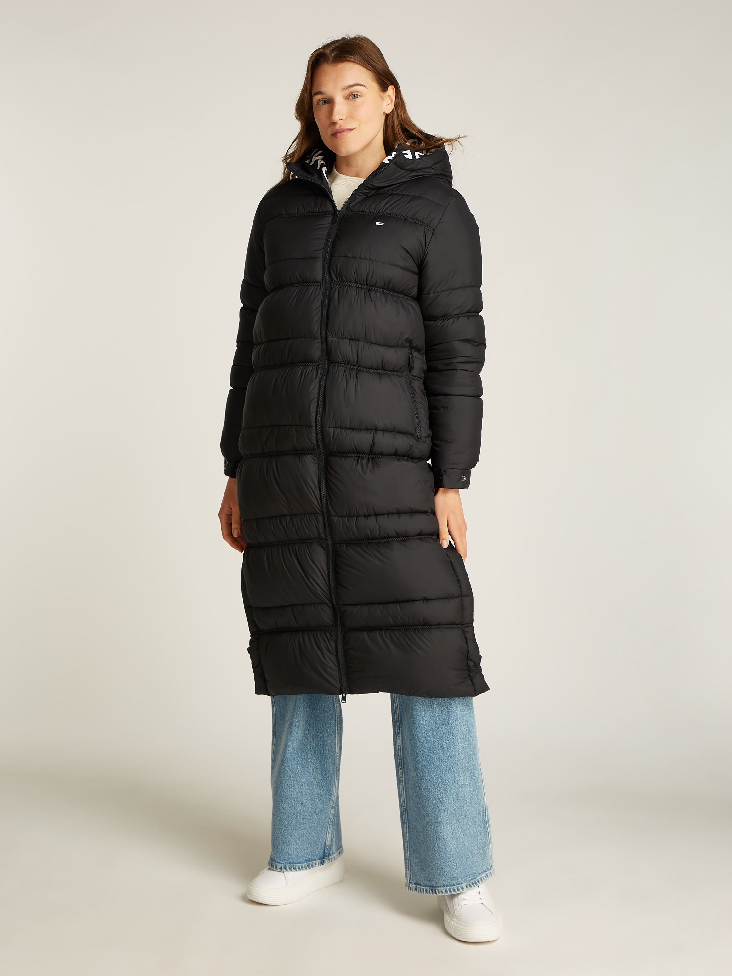 Tommy Jeans Langmantel, mit Logoschriftzug