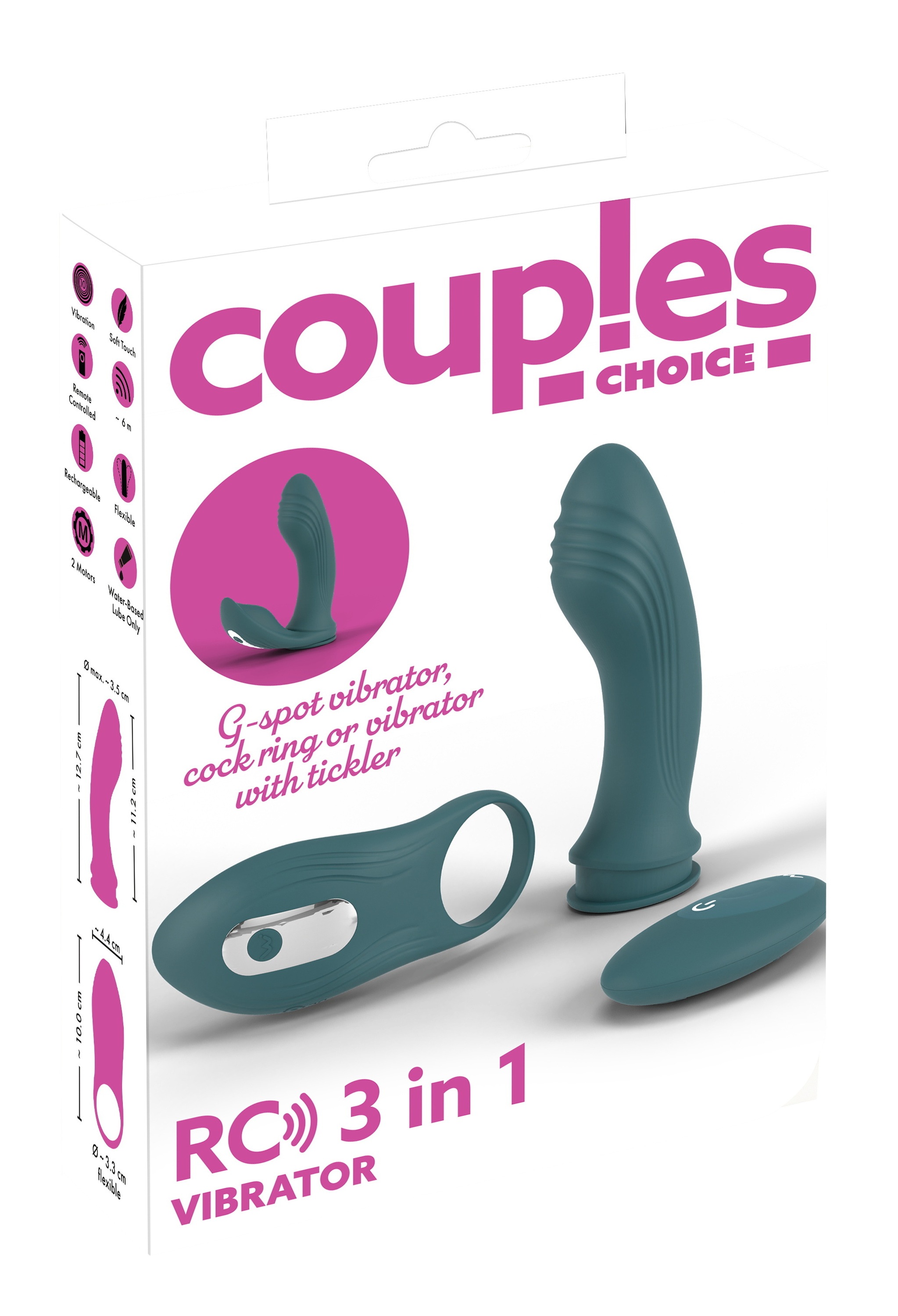 coup!es choice Vibrator »Vibrator RC 3 in 1 Vibrator«