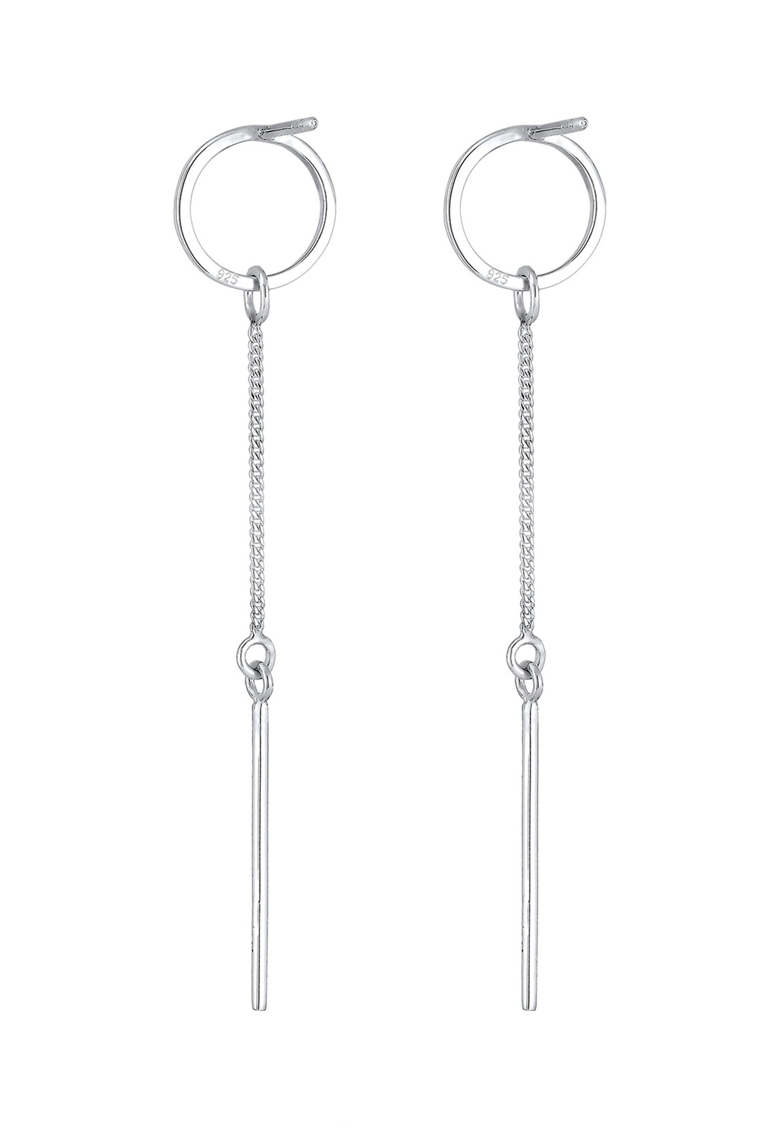 Elli Paar Ohrhänger »Ohrringe Ohrstecker Lang Stab Kreis 925 Sterling Silber«