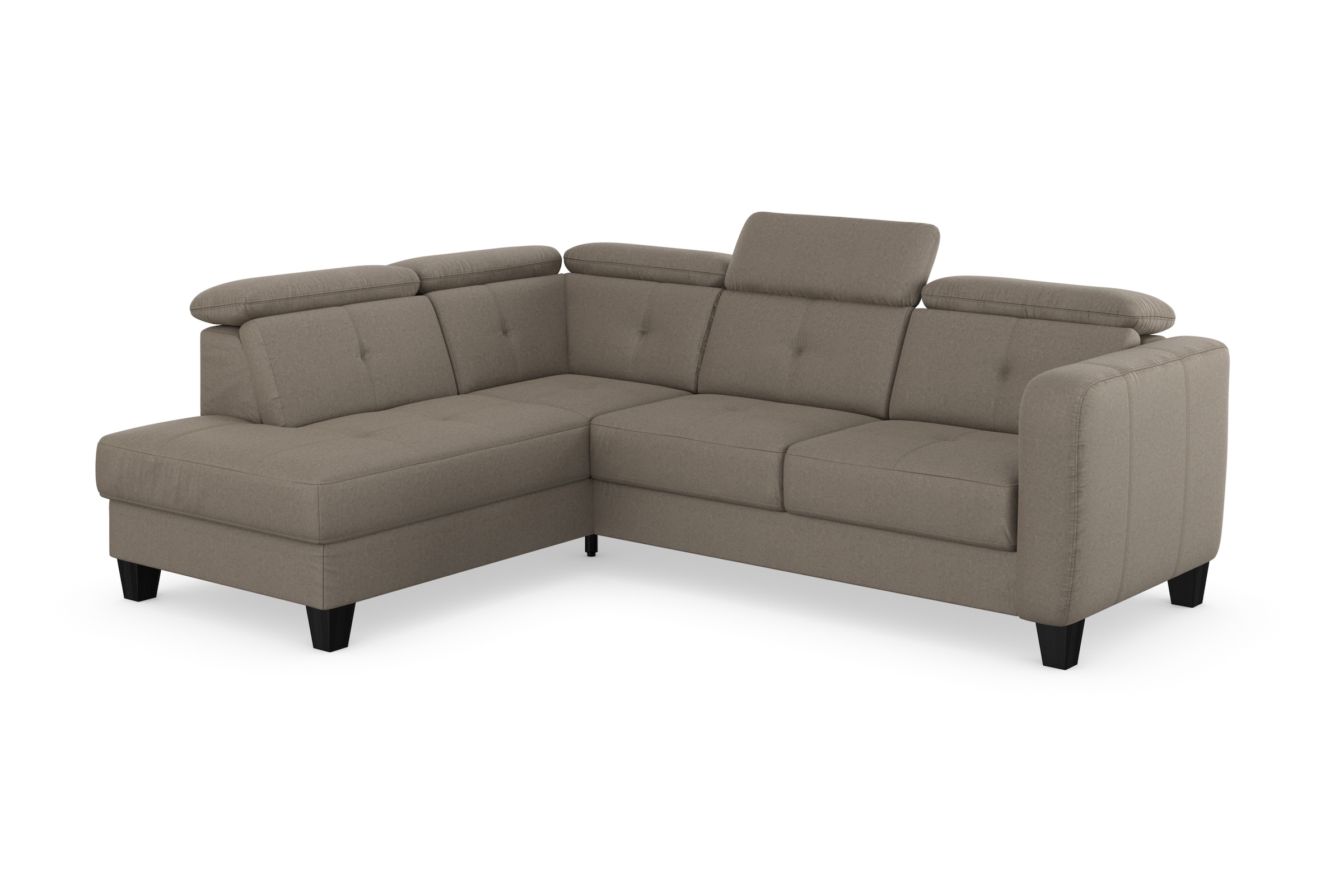 sit&more Ecksofa »Belluci L-Form«, inklusive Federkern, wahlweise mit Bettfunktion und Bettkasten