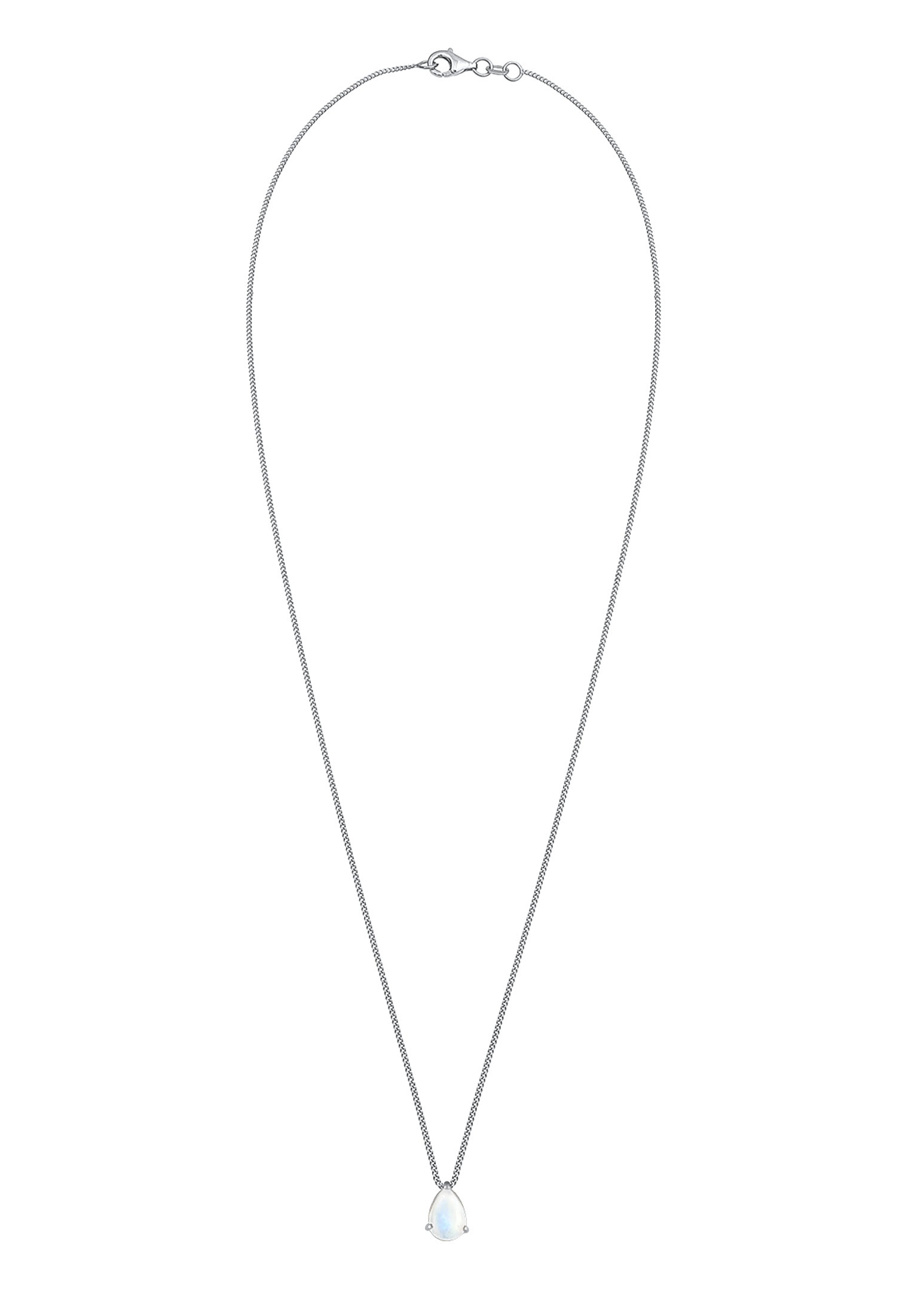 Elli Silberkette »Halskette Tropfen Mondstein Edelstein 925 Silber«