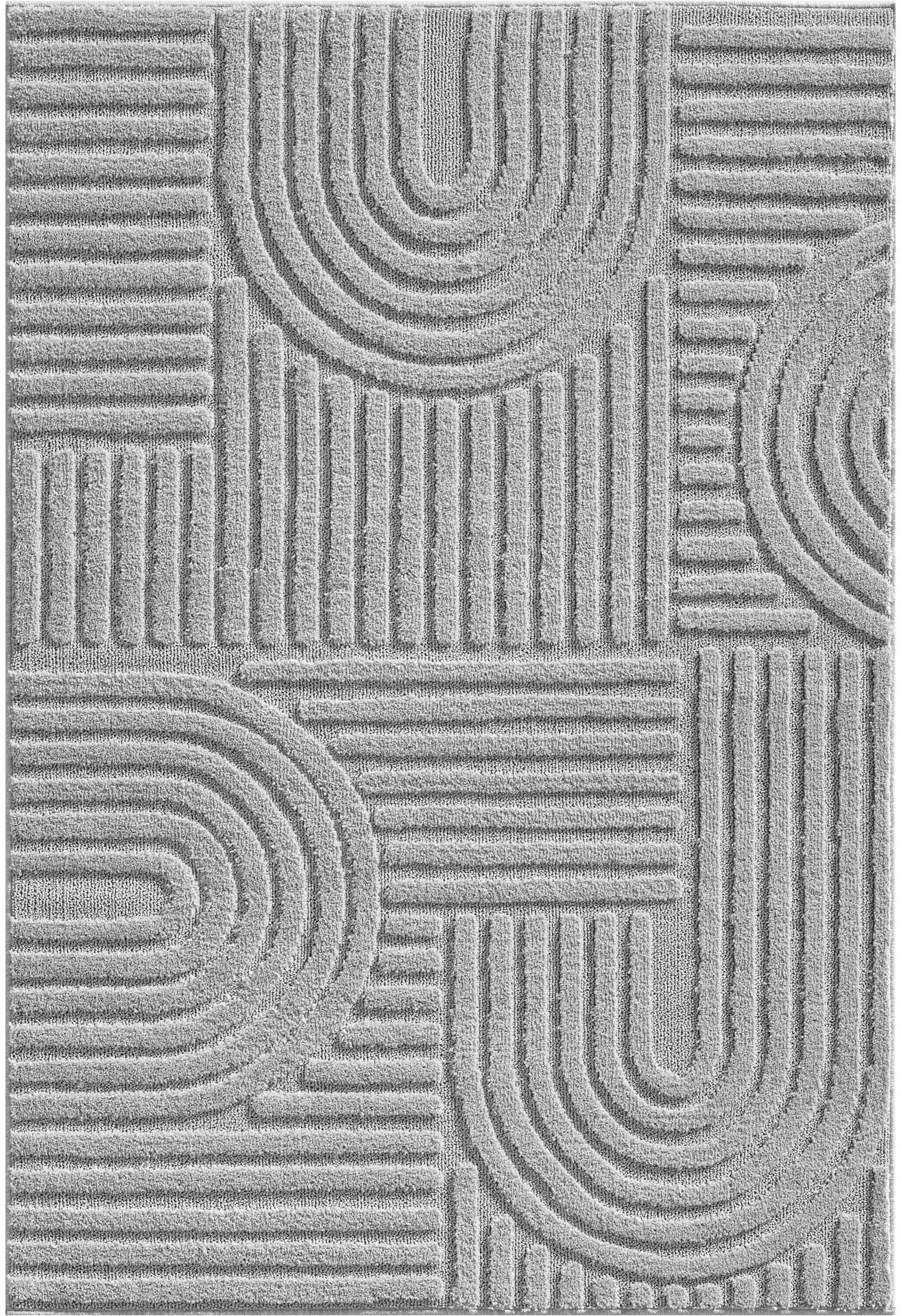 Ayyildiz Teppiche Teppich »ART 1121«, rechteckig, 8 mm Höhe, Läufer, 3D Hoch-Tief-Effekt, weicher Hochflor, pflegeleicht