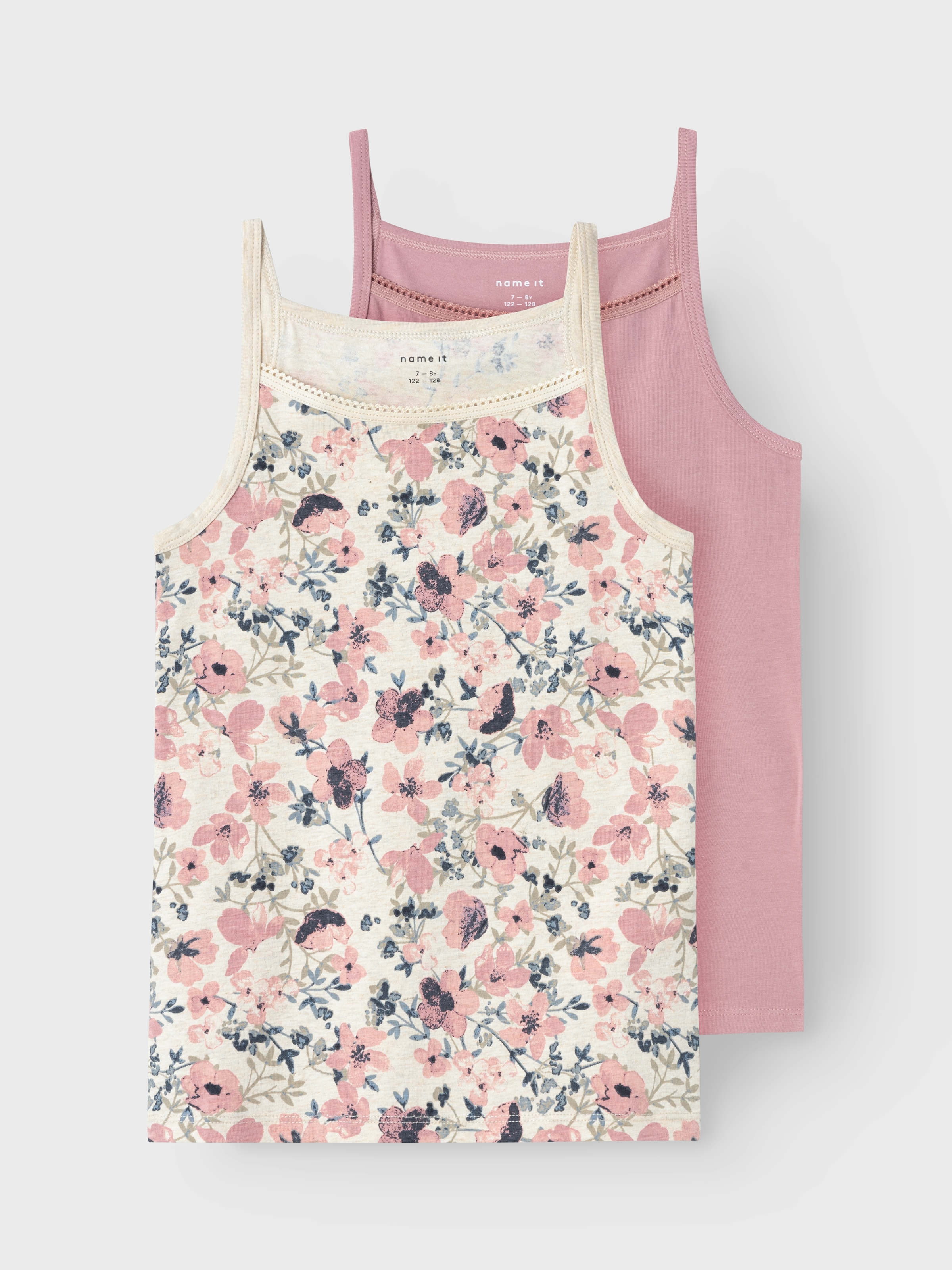 Name It Unterhemd »NKFSTRAP TOP 2P NOSTALGIA FLOWER NOOS«, (Packung, 2 St.)