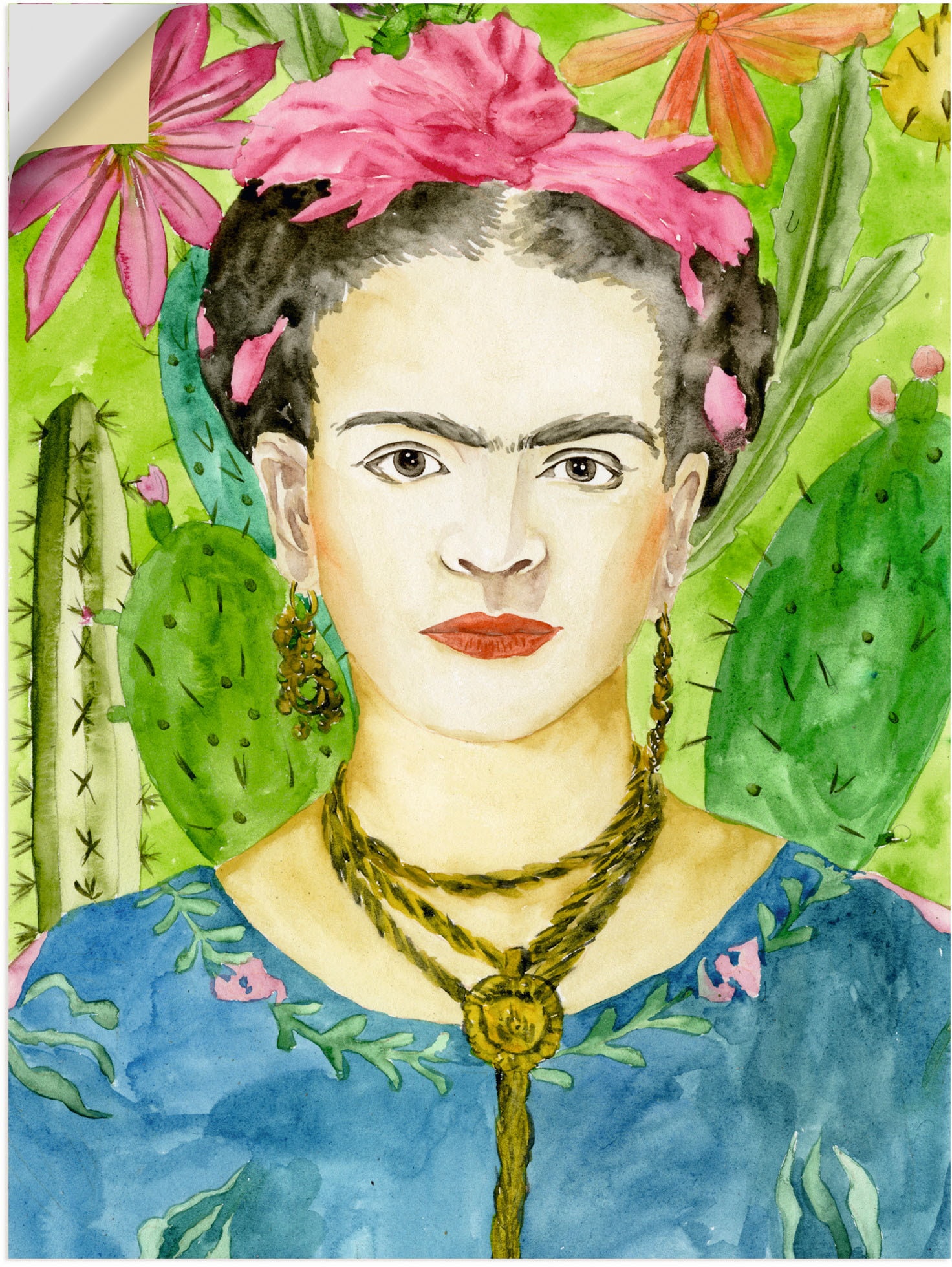 oder II«, kaufen in auf Artland von Poster als Größen Leinwandbild, (1 Bilder St.), Wandaufkleber versch. Wandbild »Frida Alubild, Frauen, Rechnung Kahlo