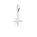 Nenalina Charm-Einhänger »Stern Astro Kristalle Basic 925 Silber«