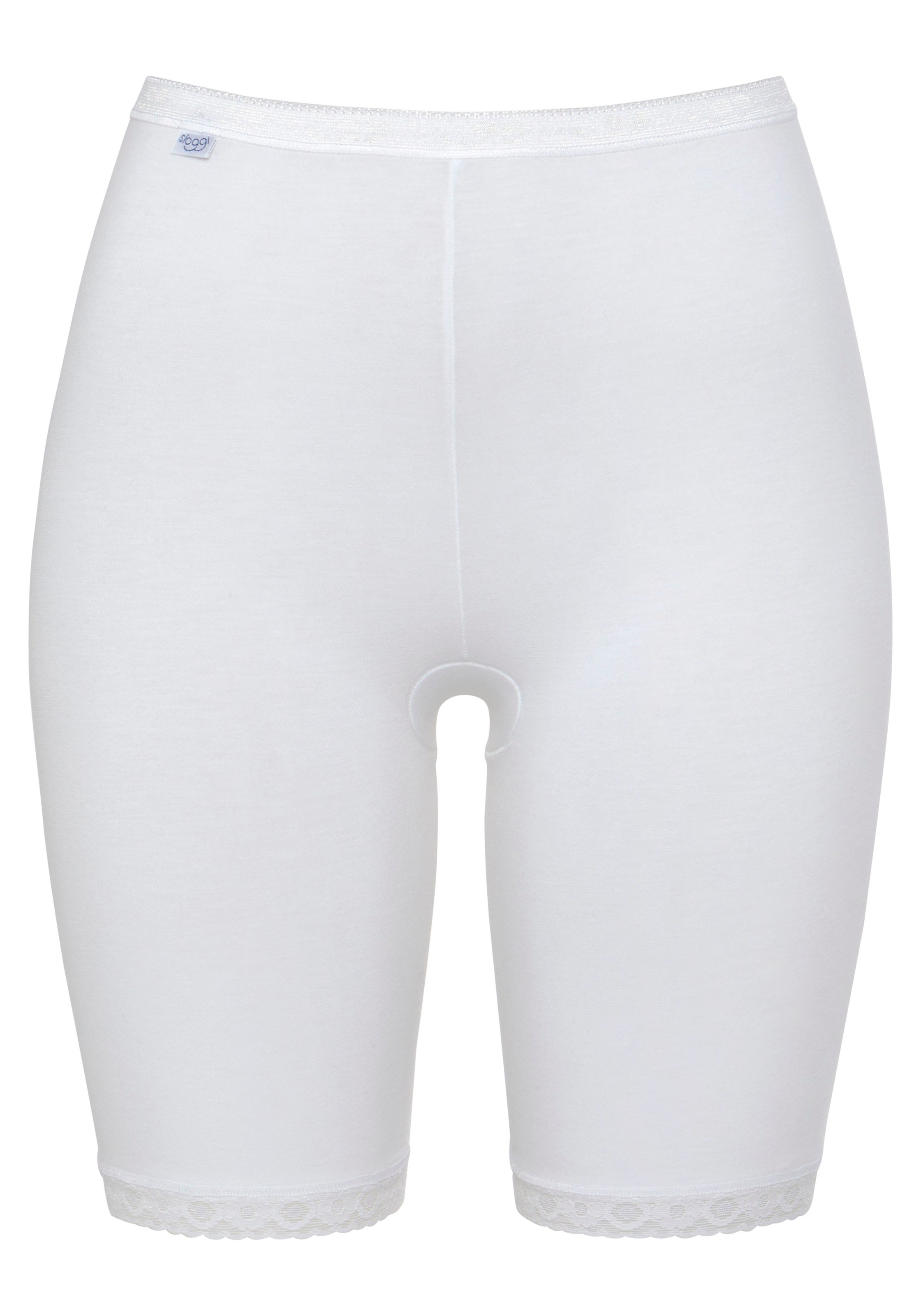 sloggi Lange Unterhose »Basic+ Long 2P«, (2er Pack), Long-Pants mit Spitzenbesatz