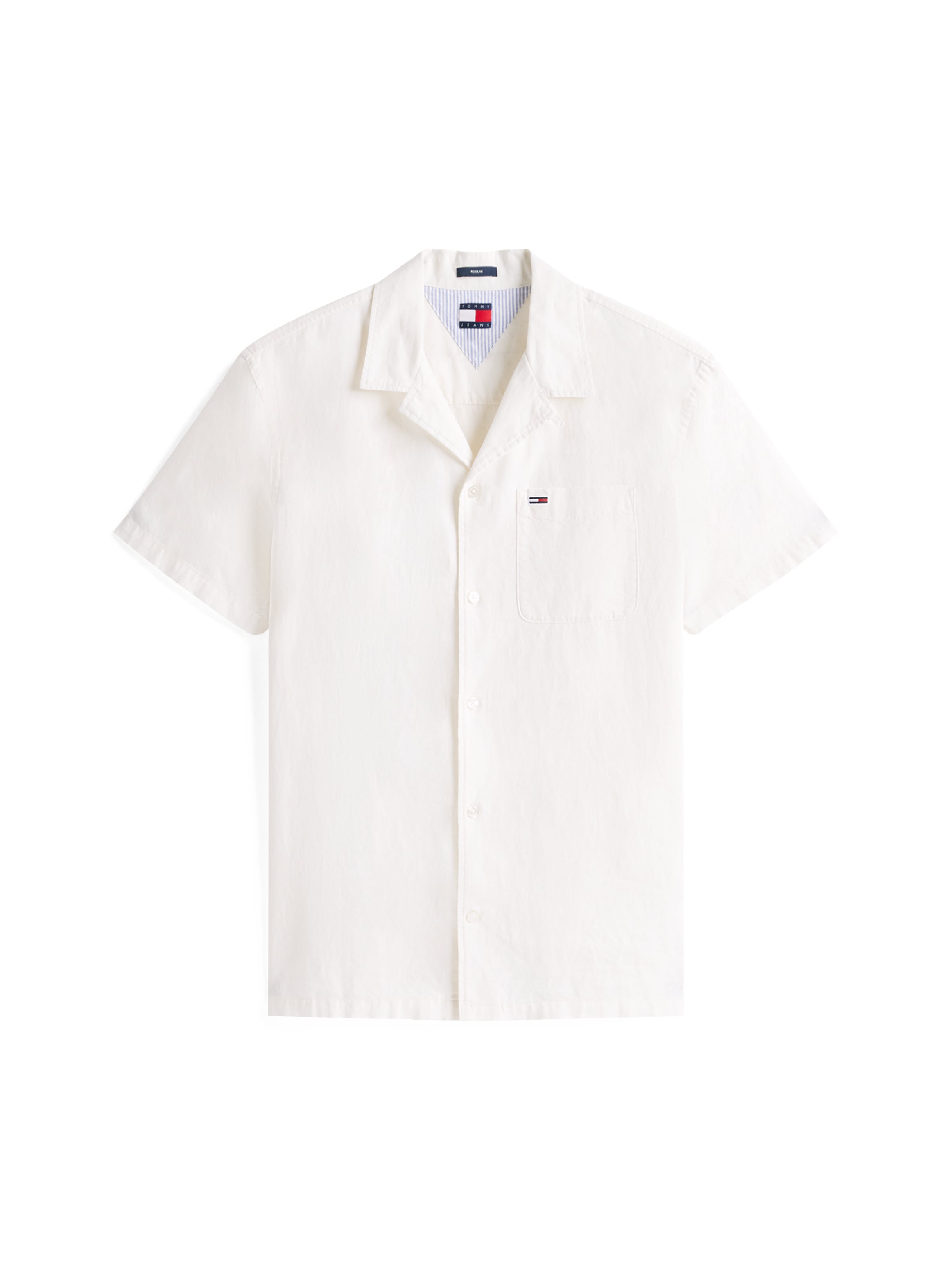Tommy Jeans Plus Kurzarmhemd »TJM LINEN BLEND CAMP SS EXT«, Mit V-Ausschnitt