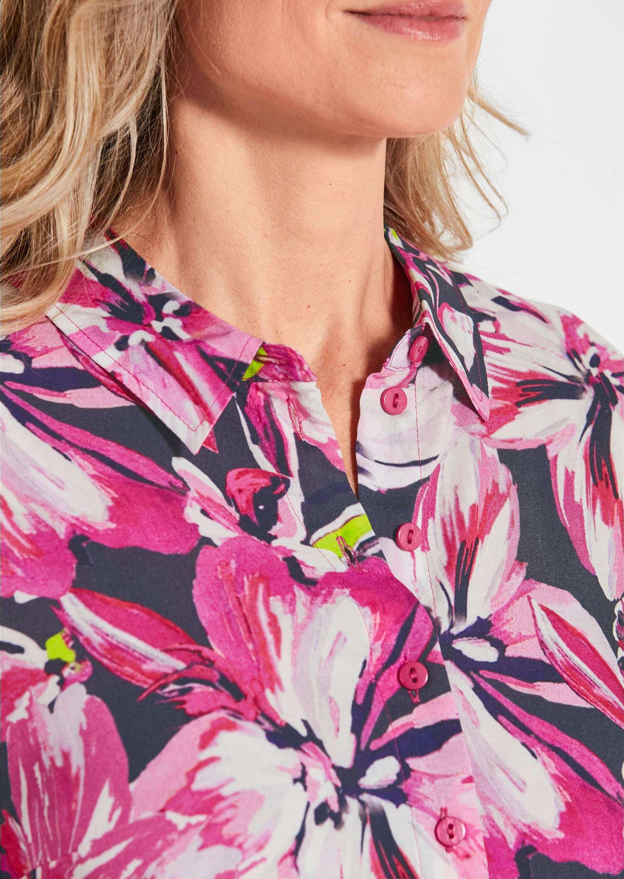 GOLDNER Blusenkleid »Hemdblusenkleid mit Allover-Print«