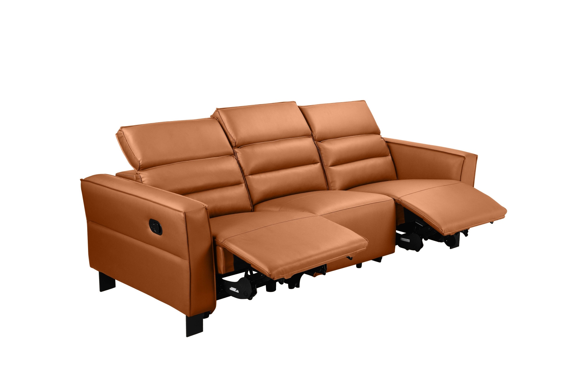 Places of Style 3-Sitzer »Carpari, 224cm, manuelle od. elektrische Relaxfunktion in 2 Sitzen«, mit USB-A/C, Kopfteilverstellung, Echtleder, Kunstleder, Webstoff