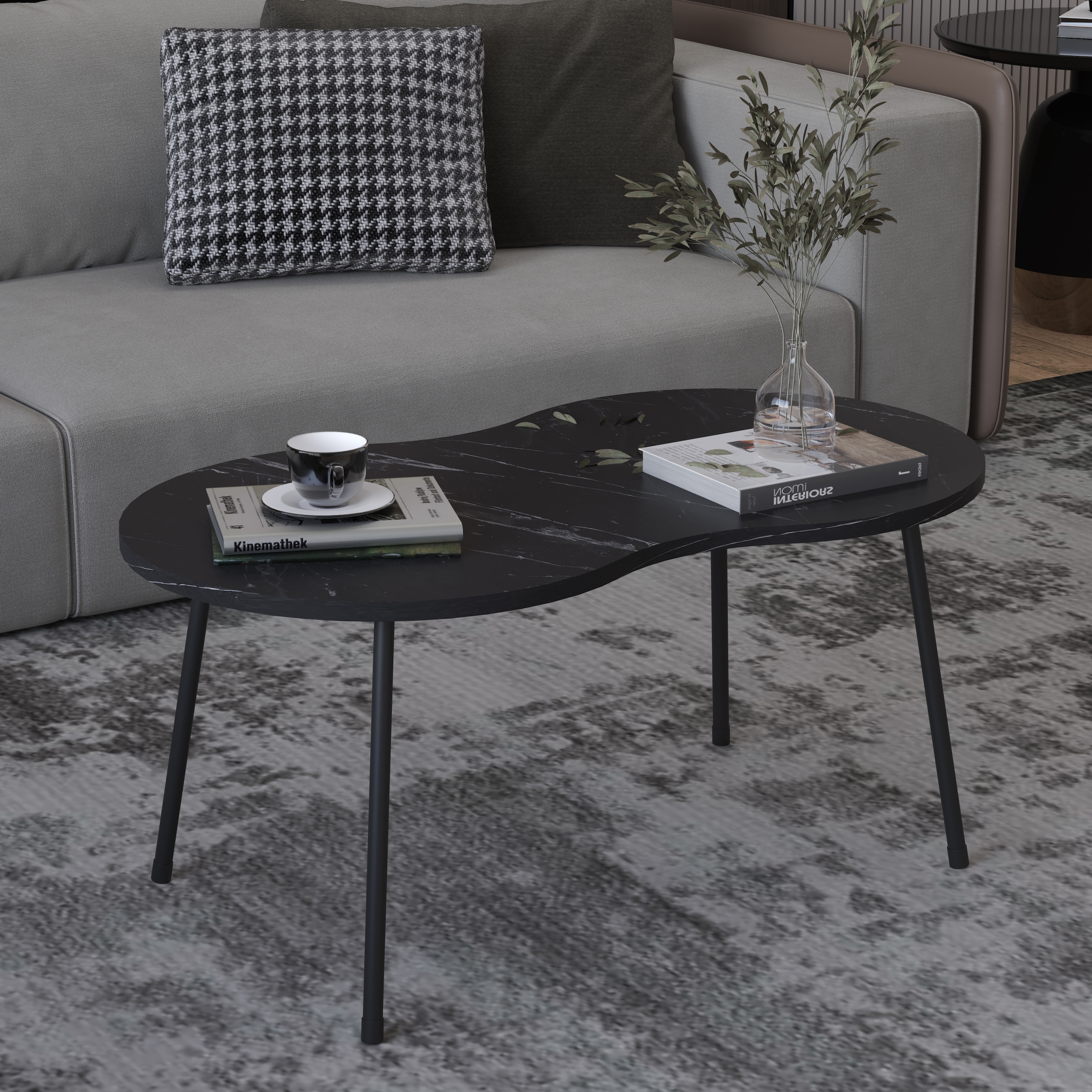 VCM Beistelltisch »Holz Sofatisch Couchtisch Marmor Mirola«