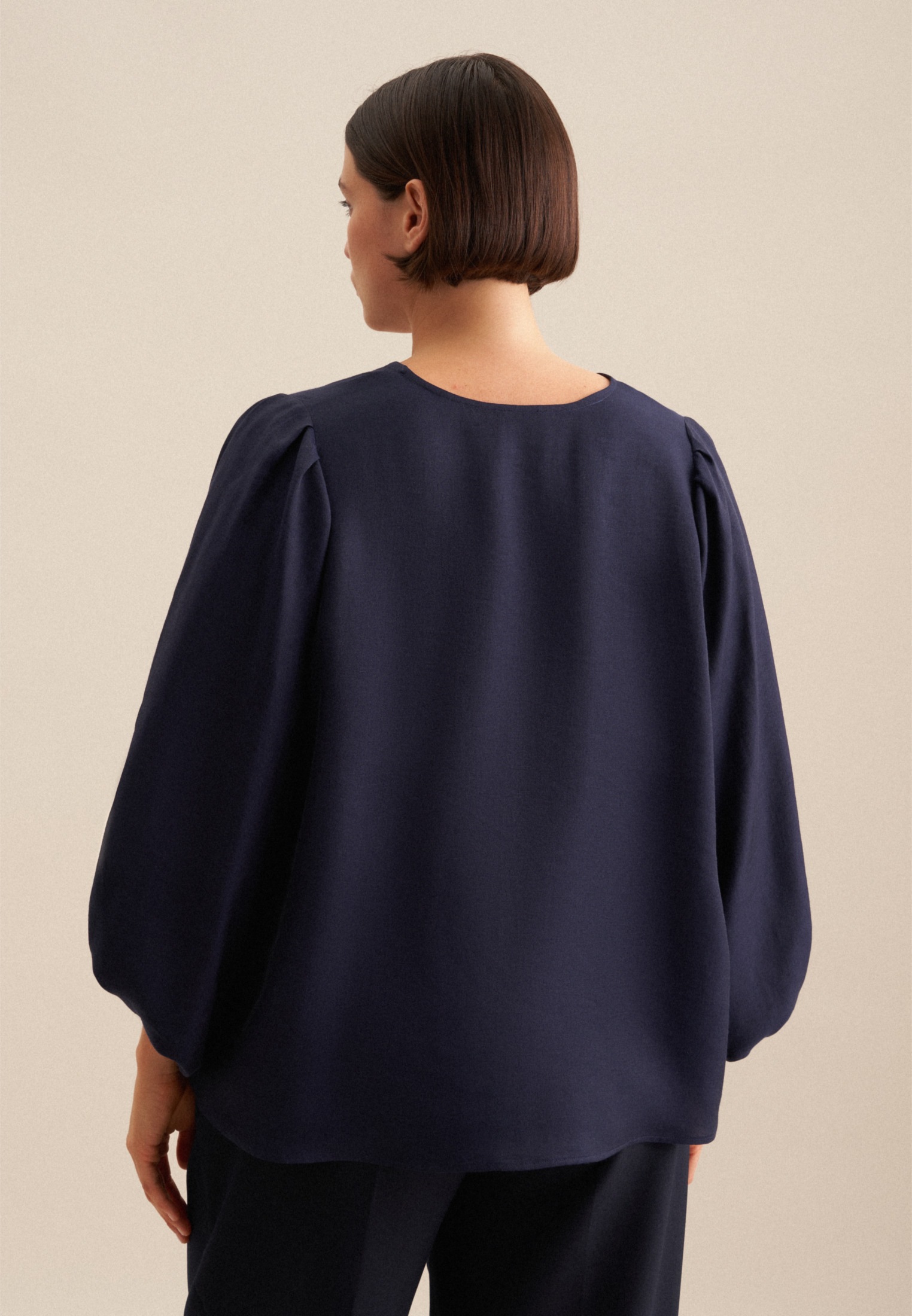seidensticker Shirtbluse »Schwarze Rose«, 3/4-Arm V-Neck Uni
