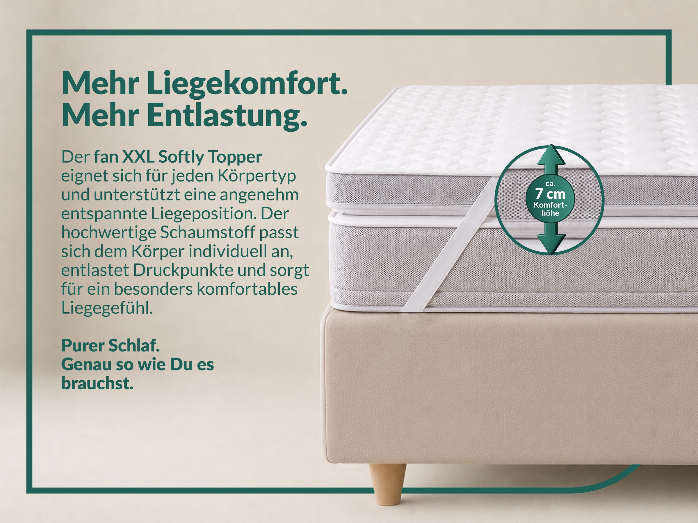 fan Topper »Softly XXL Plus, Topper 90x200, 140x200 cm und weitere Größen« Kundenliebling, über 1500 positive Bewertungen >Made in Germany<