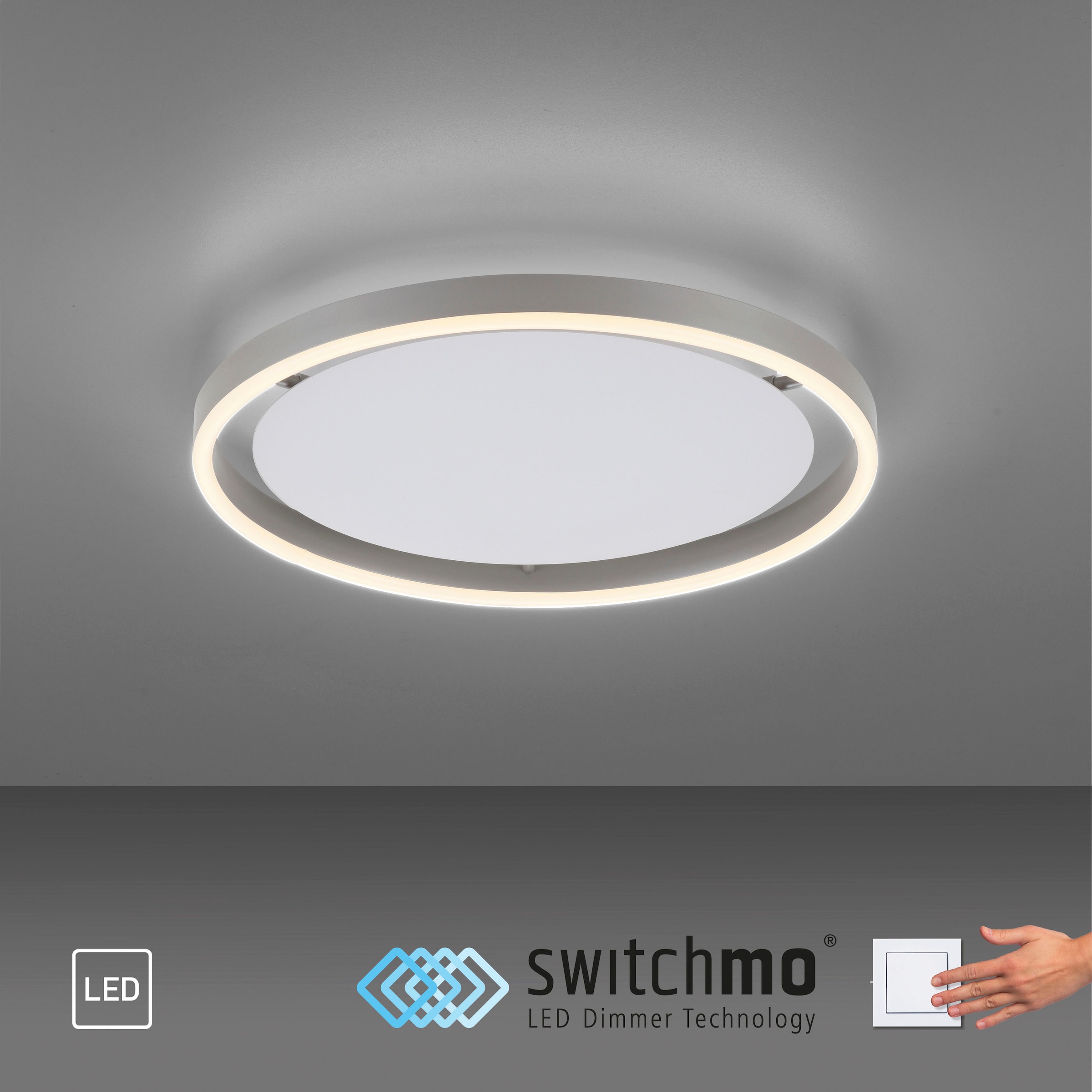 Leuchten Direkt Deckenleuchte »RITUS«, 1 kaufen mit Jahren XXL dimmbar, Garantie | LED, online 3 Switchmo flammig-flammig