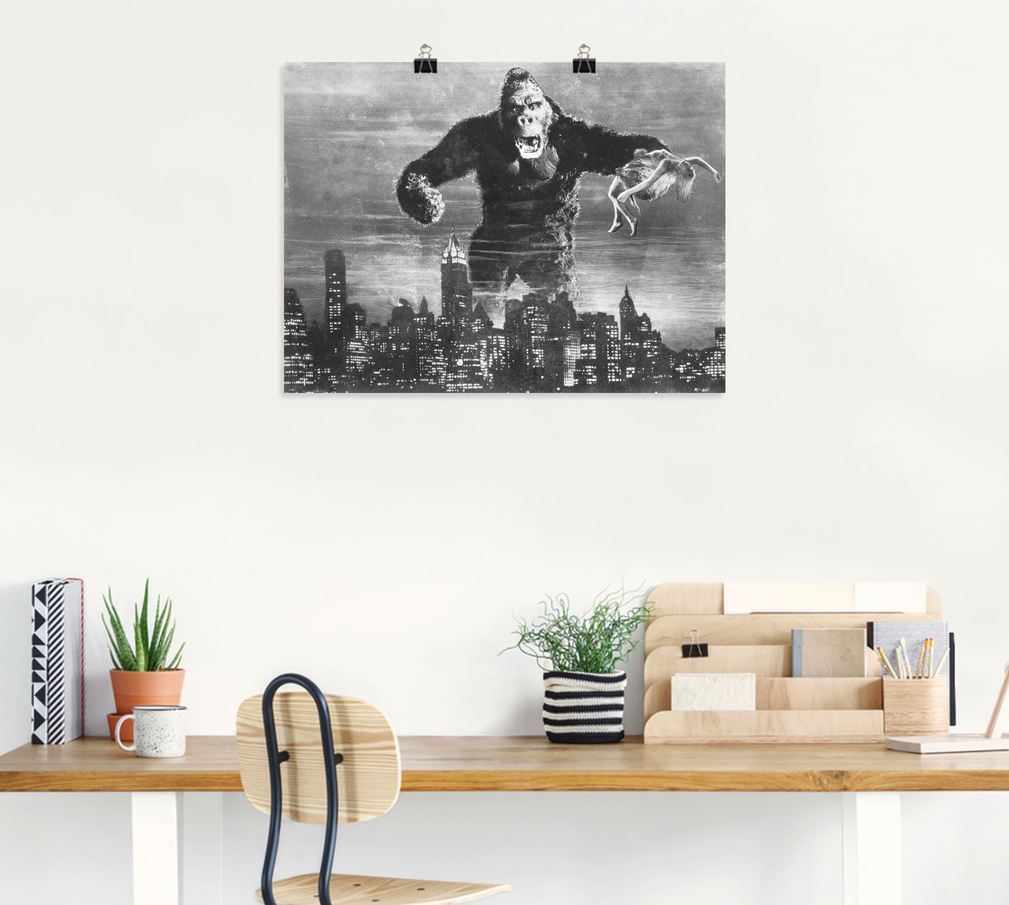 Artland Poster »King Kong 1933 II«, Film, (1 St.), als Alubild, Leinwandbild, Wandaufkleber oder Poster in versch. Größen