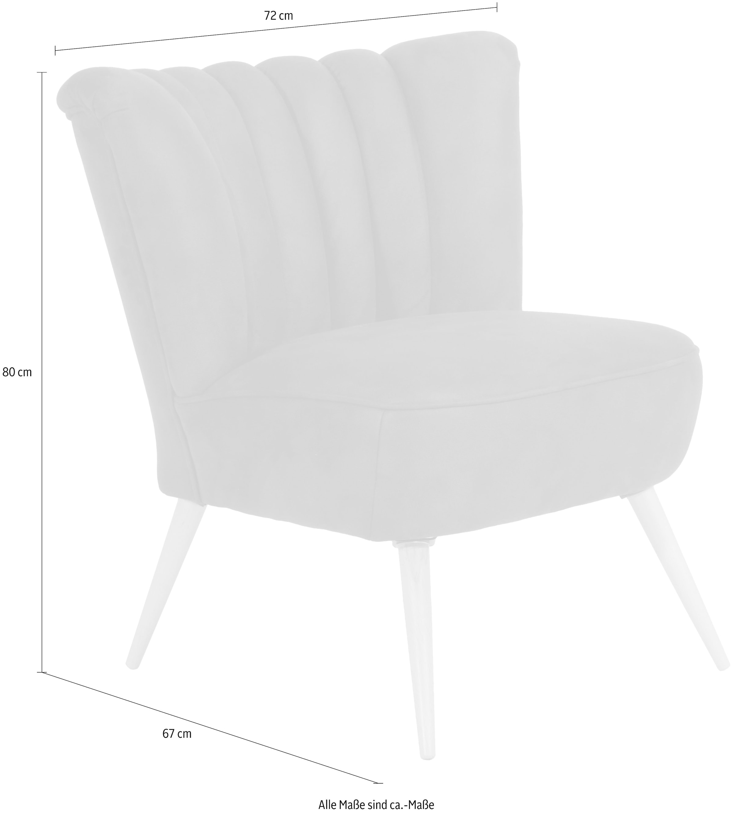 Max Winzer® Sessel »Aspen, Loungesessel«, im Retrolook