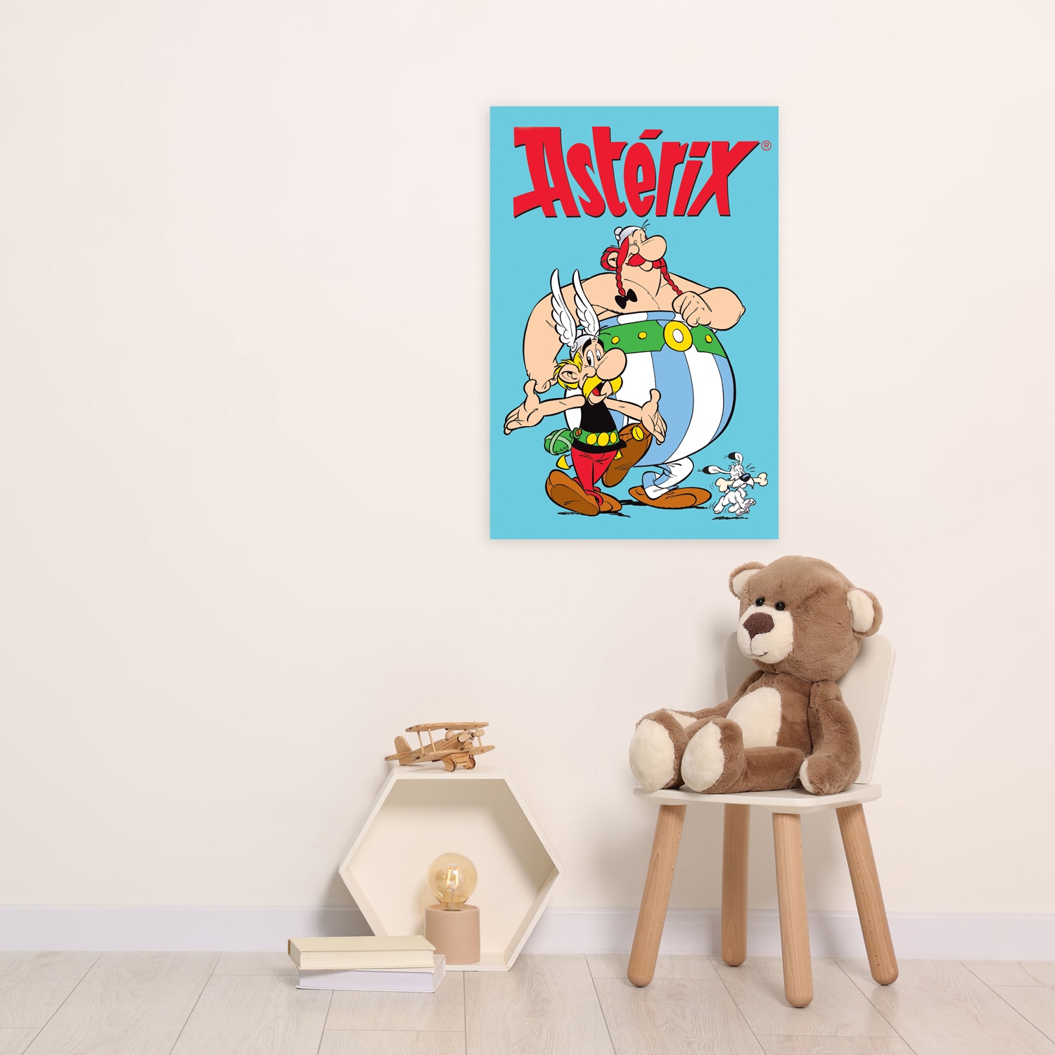 LuckyLinde Leinwandbild »Asterix, Obelix und Idefix«, Cartoon-Comic-Fantasy-Figuren-Film-Filmfiguren, (1 St.), Canvasbild Wanddeko Bild zum Film "Kampf der Häuptlinge"