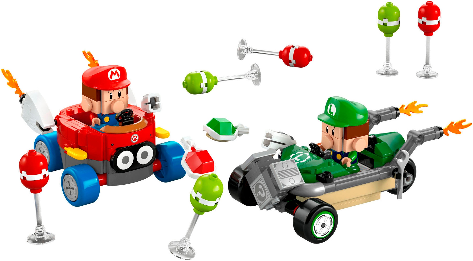 LEGO® Konstruktionsspielsteine »Mario Kart™ – Baby Mario vs. Baby Luigi (72034), LEGO Super Mario«, (321 St.), Made in Europe