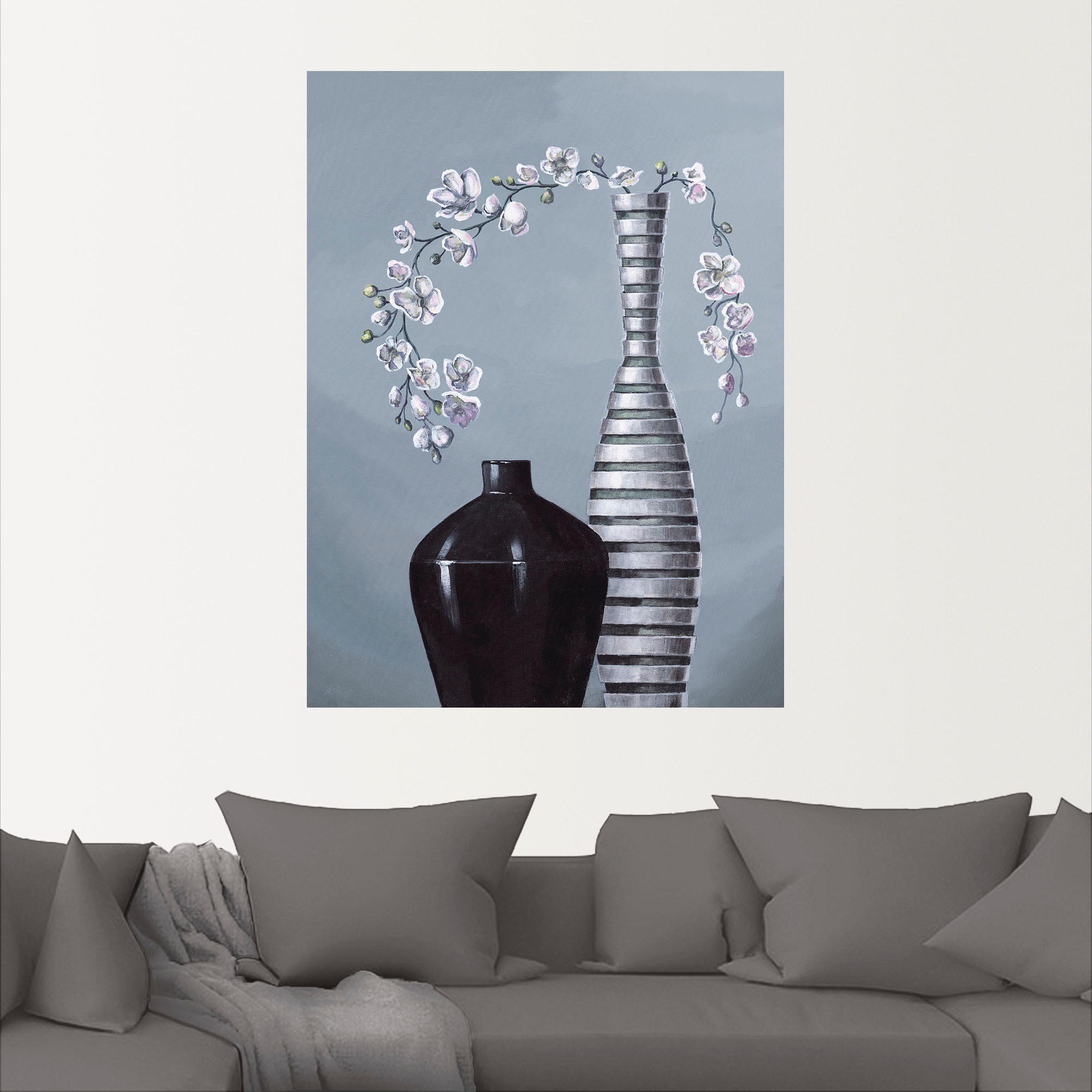 Artland Wandbild »Metallische Vasen«, Vasen & Töpfe, (1 St.), als Alubild, Outdoorbild, Leinwandbild, Poster, Wandaufkleber
