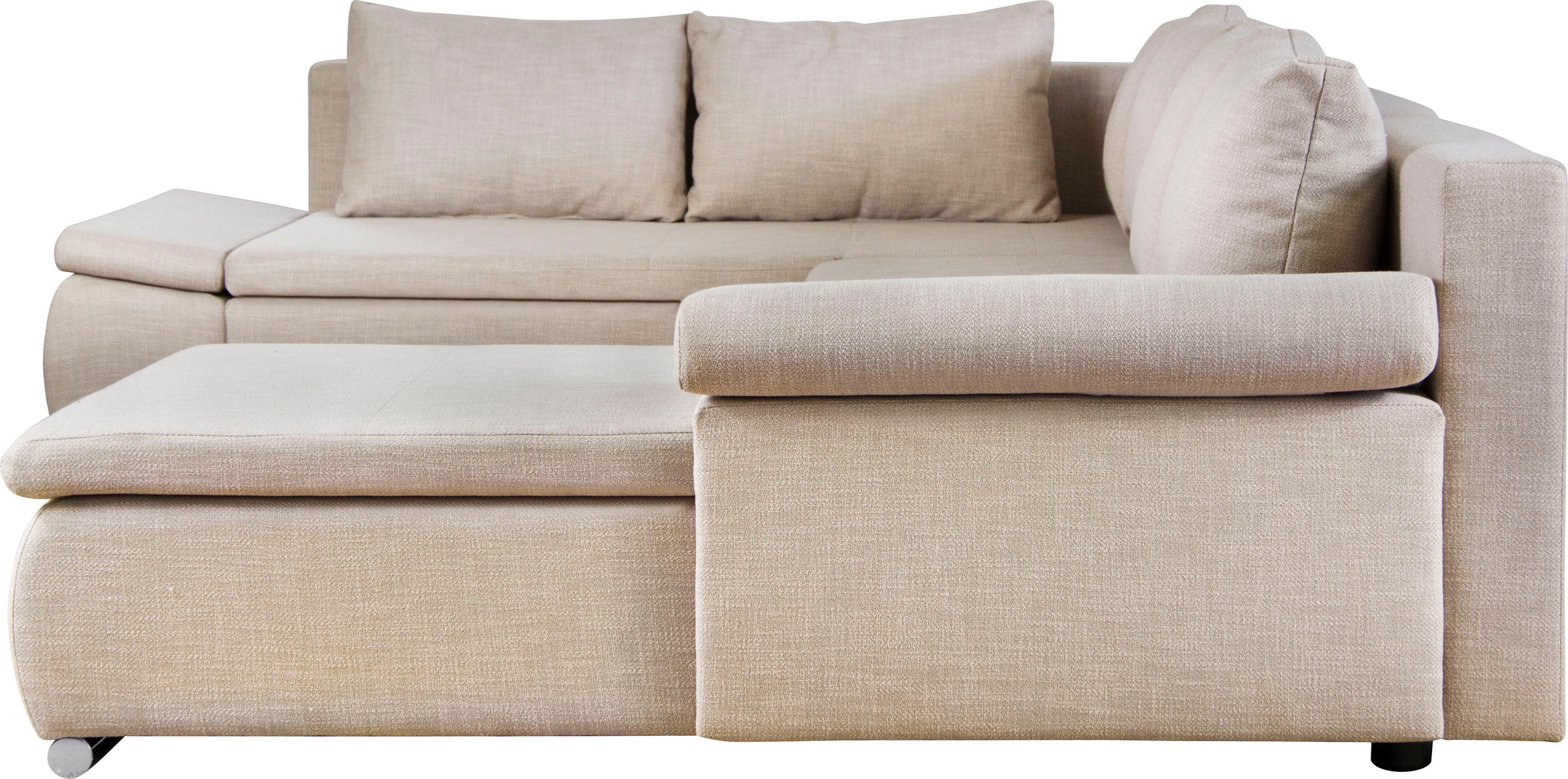 Home affaire Wohnlandschaft »Acra U-Form«, mit Bettfunktion und Bettkasten, in Mattenoptik