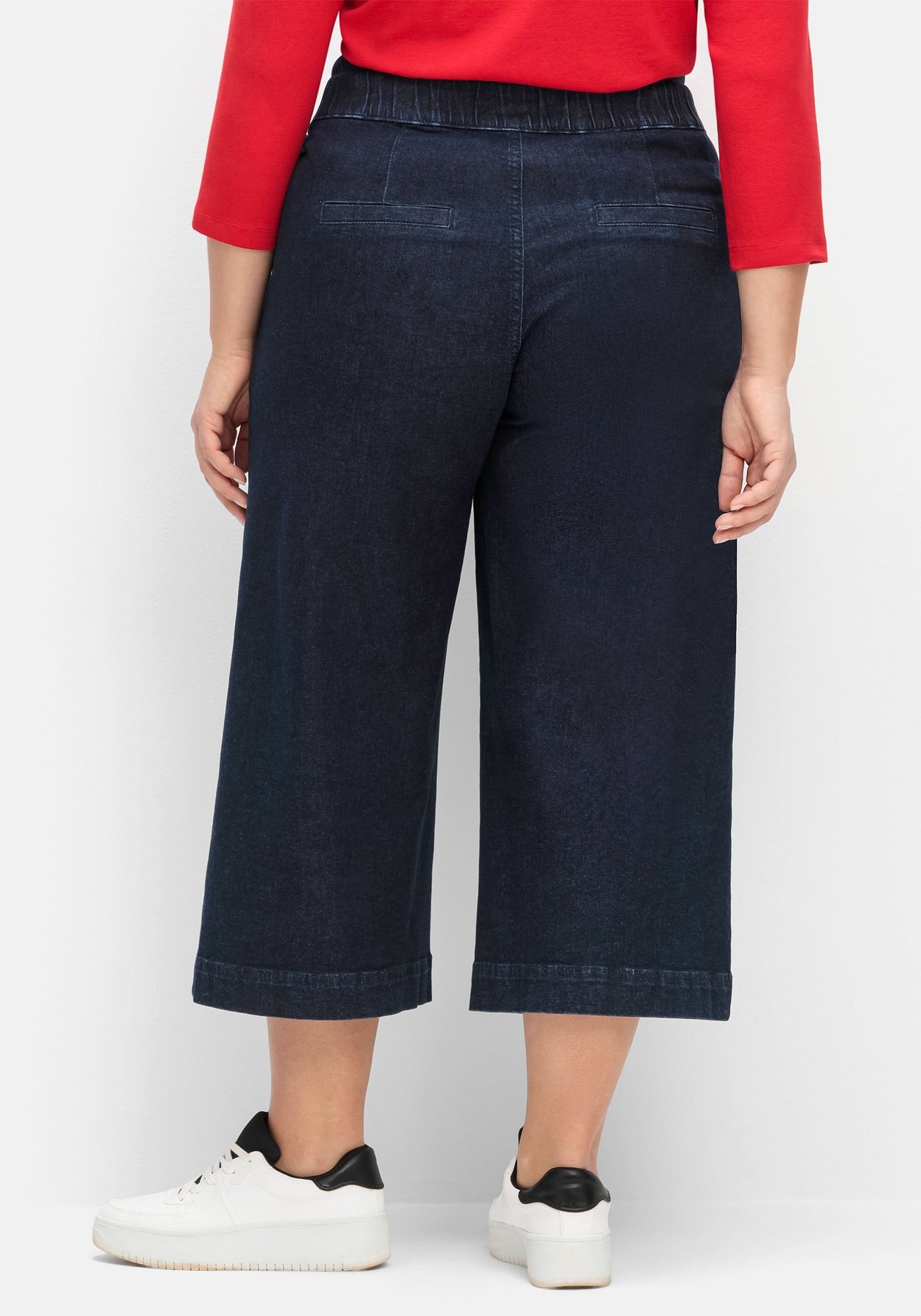 Sheego Stretch-Jeans »Jeans mit High-Waist-Bund und Bindegürtel«