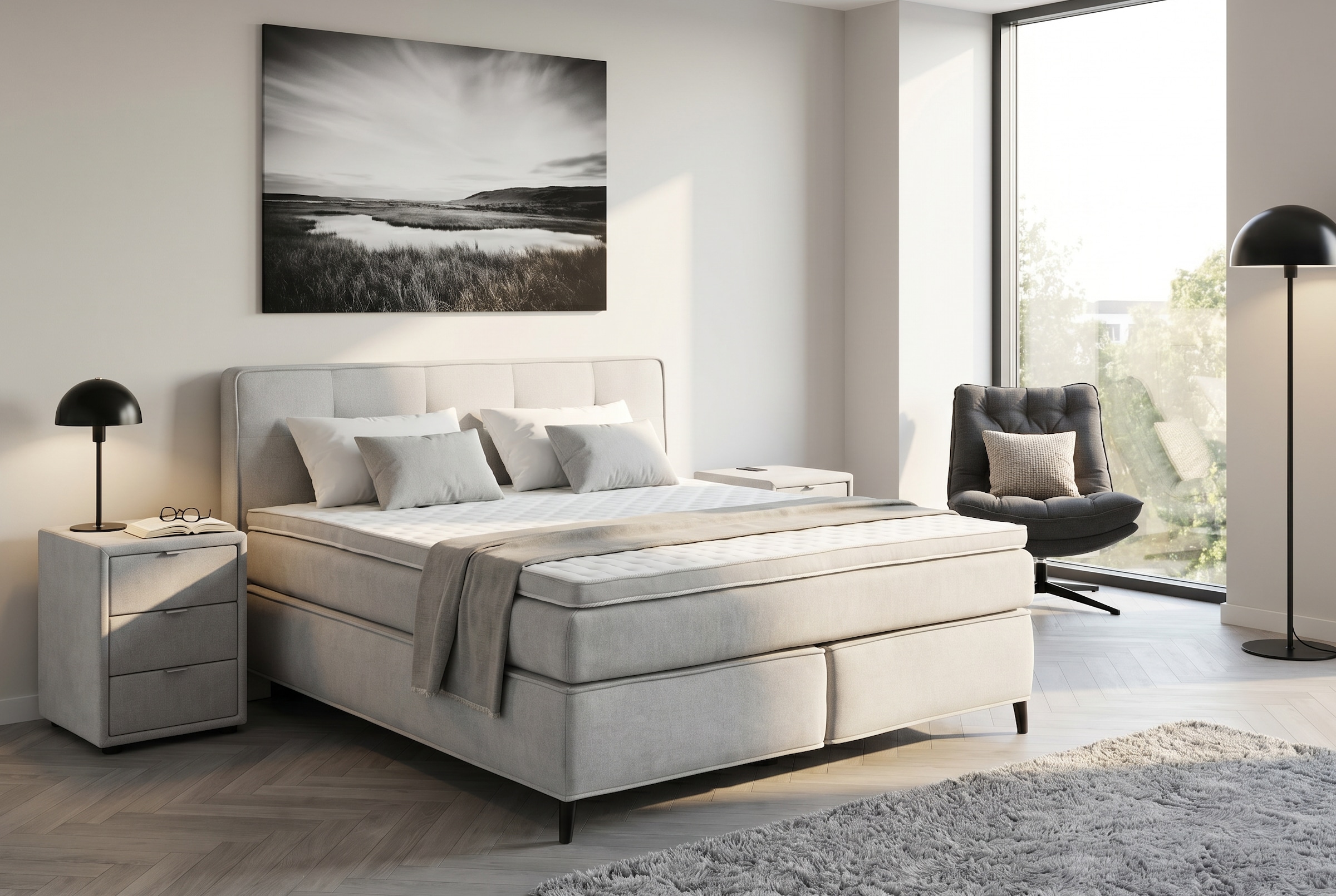 Jockenhöfer Gruppe Boxspringbett »Capello, 7-Zonen-TTFK-Matratze« KS-Topper, 160x200 cm oder 180x200 cm, verschiedene Härtegrade wählbar