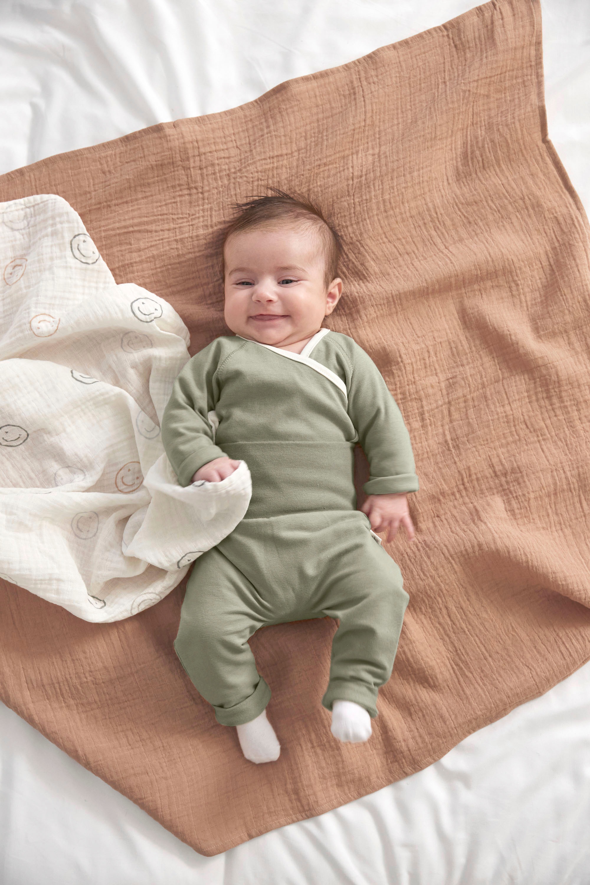 LÄSSIG Stoffwindeln »Mulltuch-Set L, Tiny Smile maple« Set, 3 Stk. tlg.