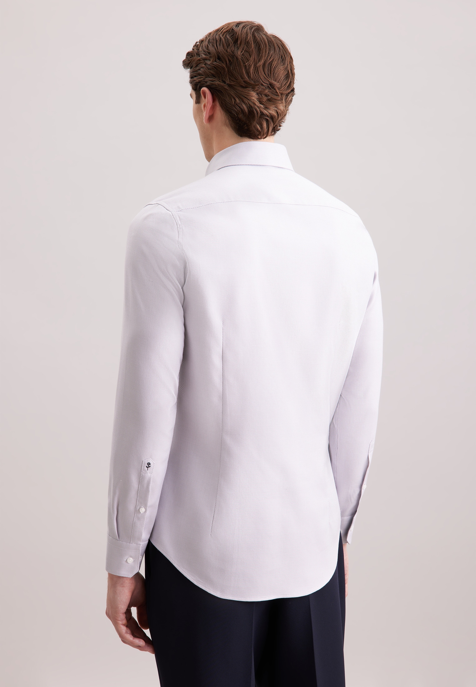 seidensticker Businesshemd »Schwarze Rose« Slim 1/1 Covered-Button-Down-Kragen Struktur