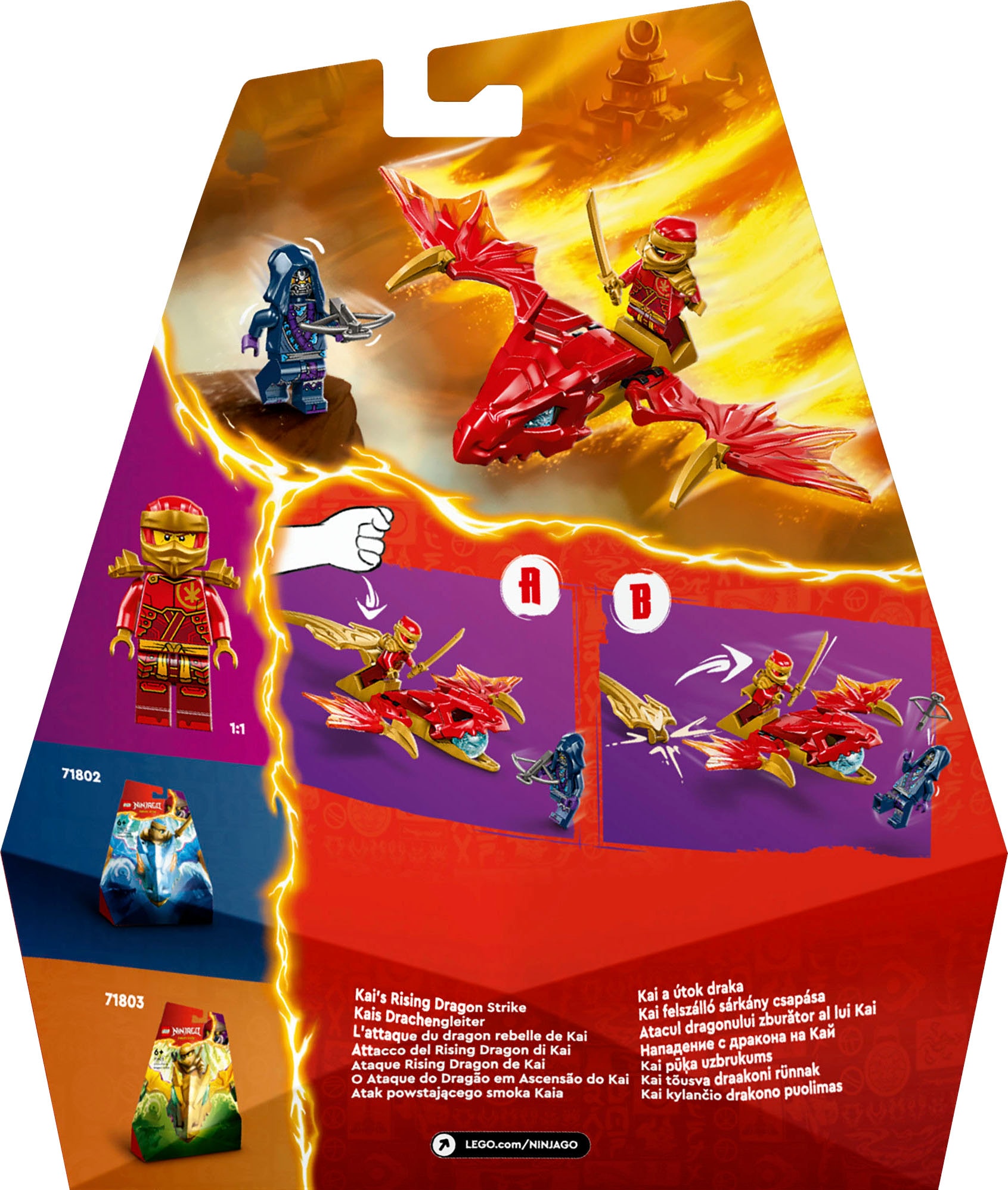 LEGO® Konstruktionsspielsteine »Kais Drachengleiter (71801), LEGO Ninjago«, (24 St.), Made in Europe