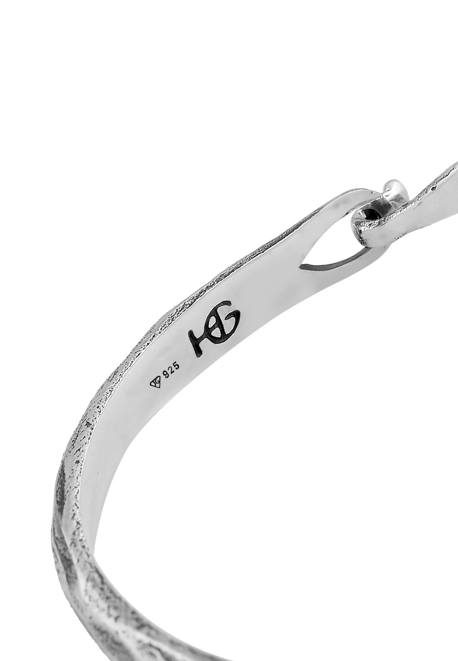 HAZE & GLORY Armreif »Armband Herren Armreif Hook Big gehämmert 925 Silber«