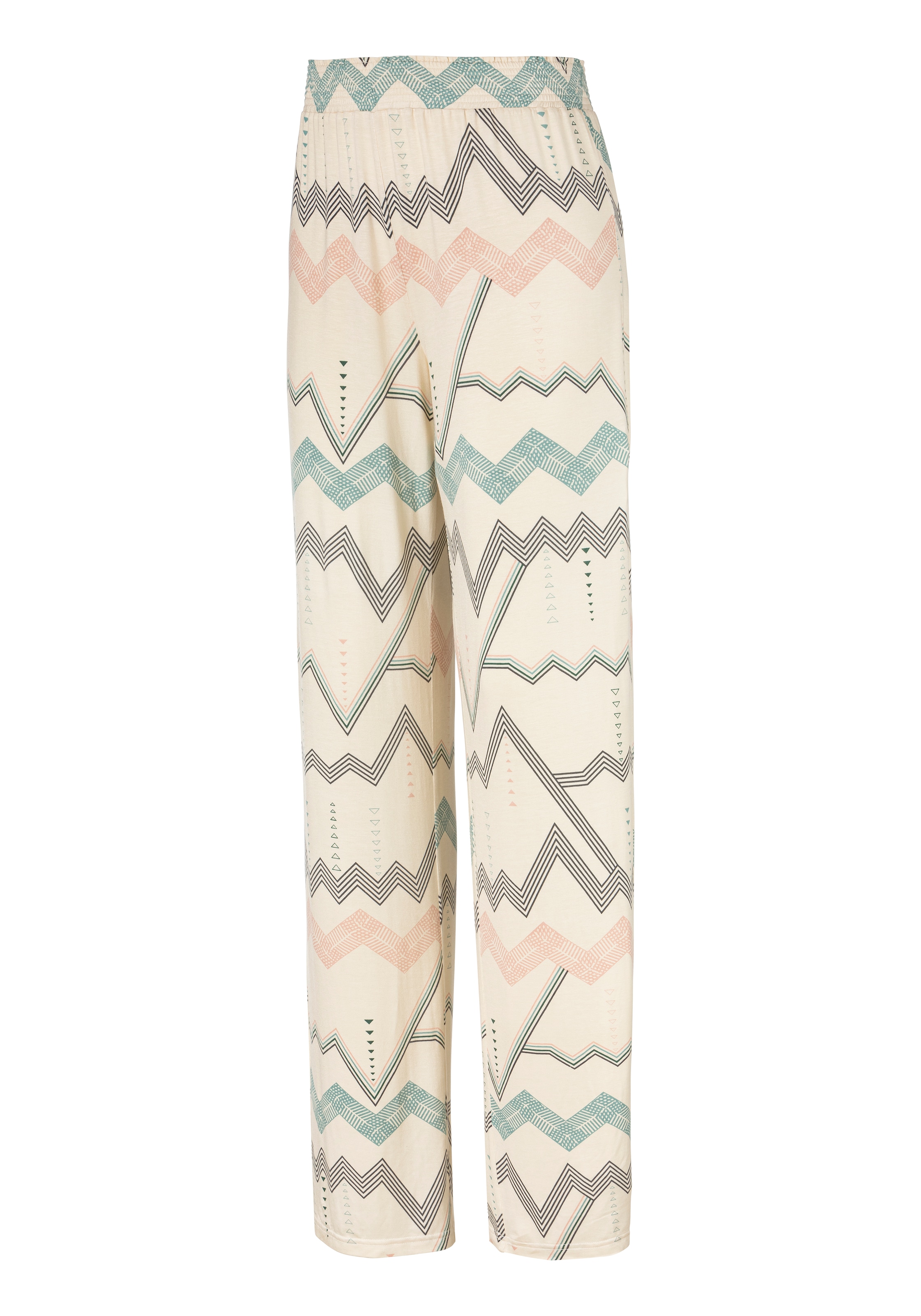 LASCANA Pyjamahose, mit grafischem Zick-Zack Muster