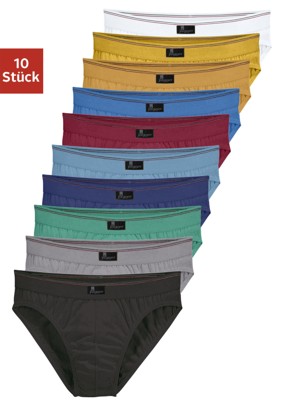 le jogger® Slip, (Packung, 10 St.), nur einfarbig